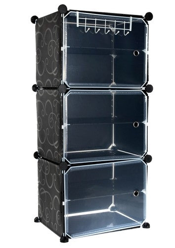 Iso Trade shoe cabinet 44.5 x 93 x 30 cm black