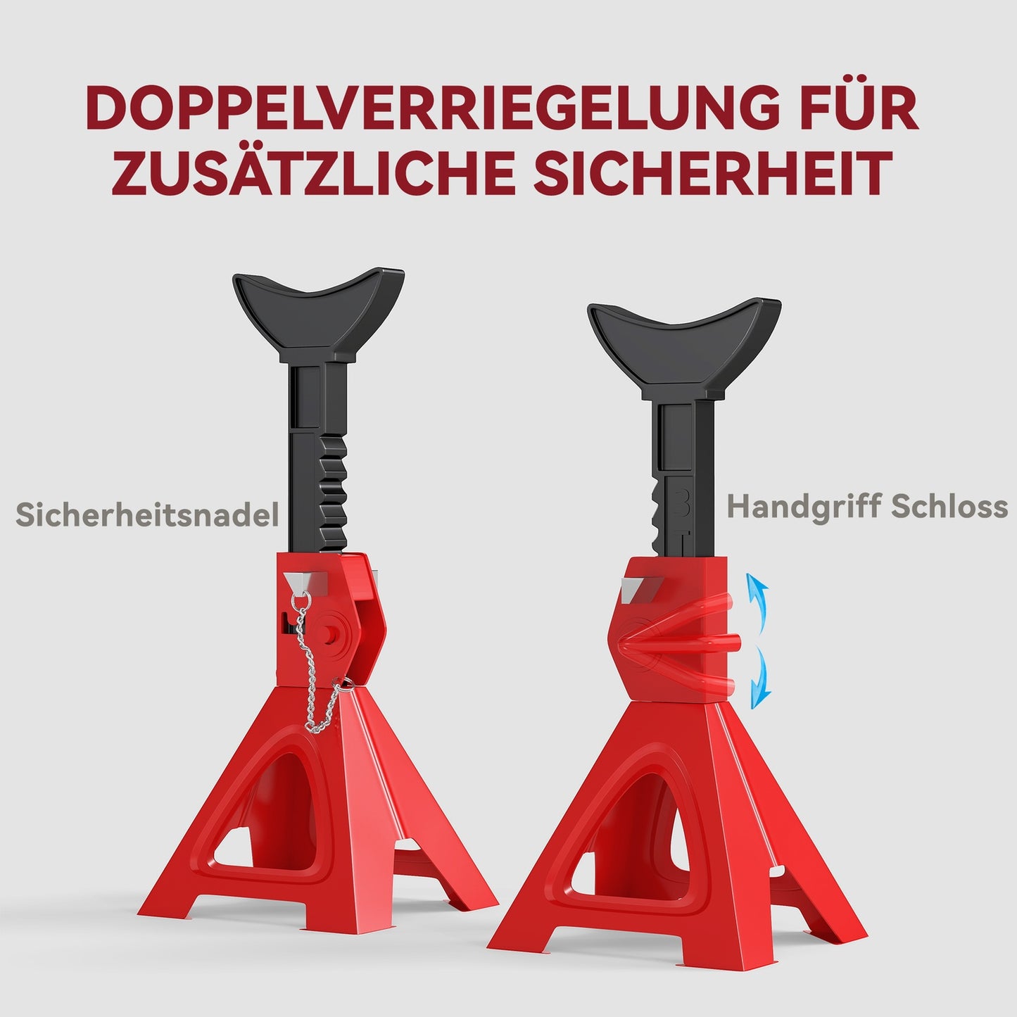 3 Ton Jack Stands, Adjustable Height, Set of 2
