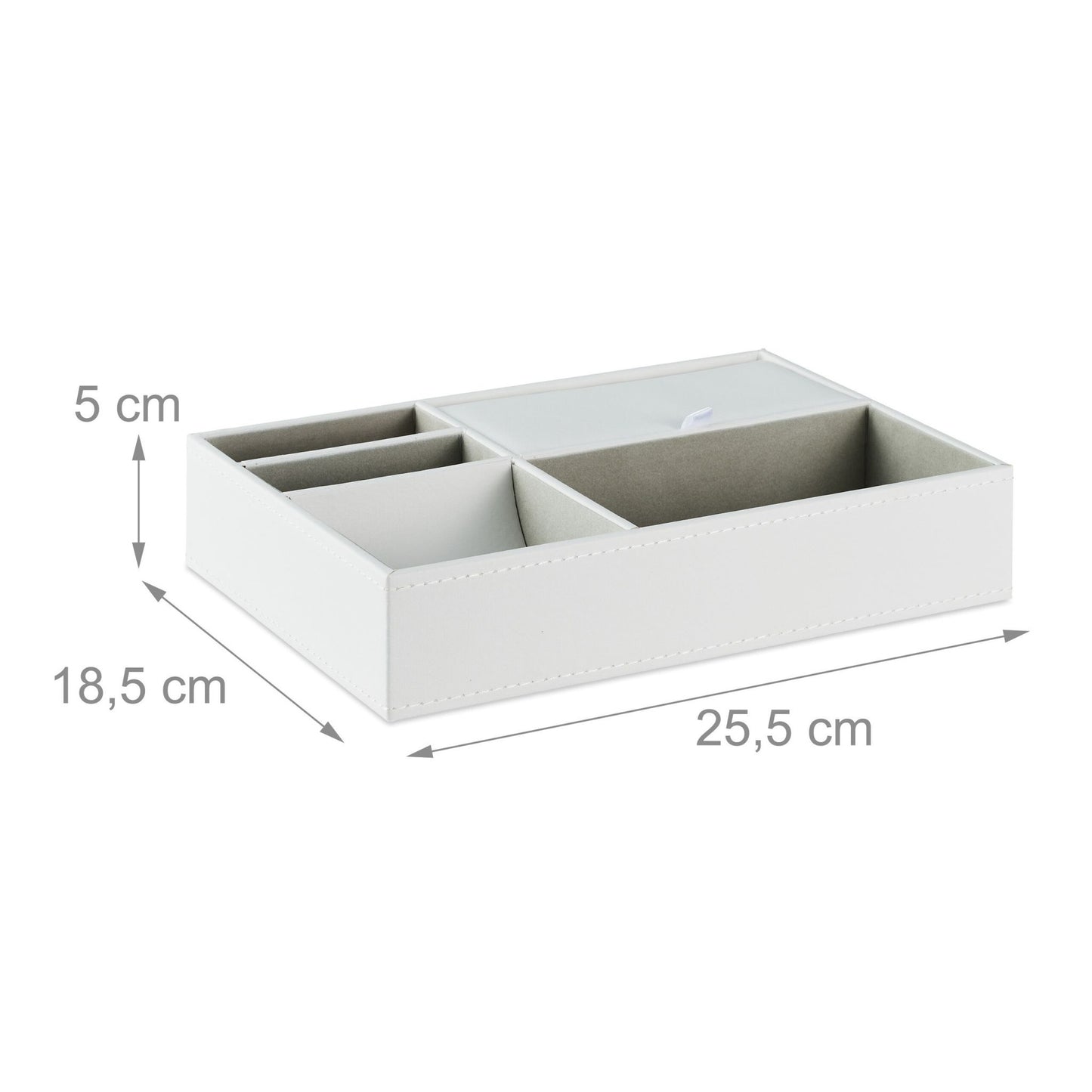 Jewelry compartment in leather look
