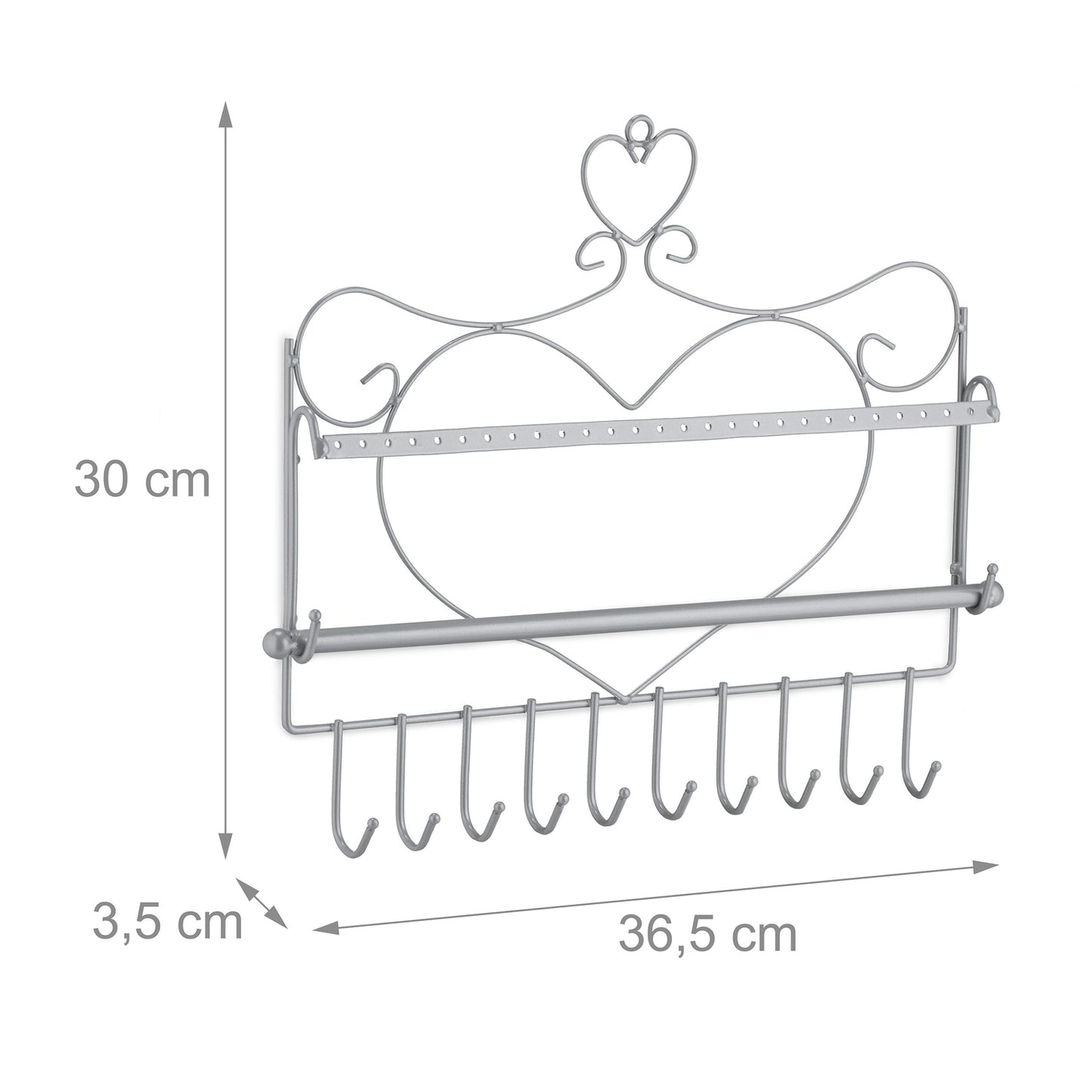 Jewelry holder for wall