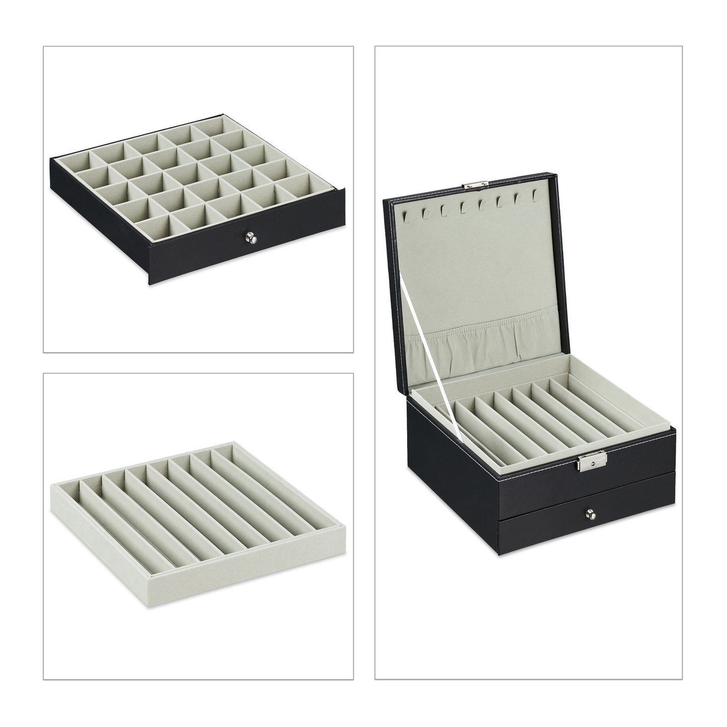 Jewelry storage with 3 levels