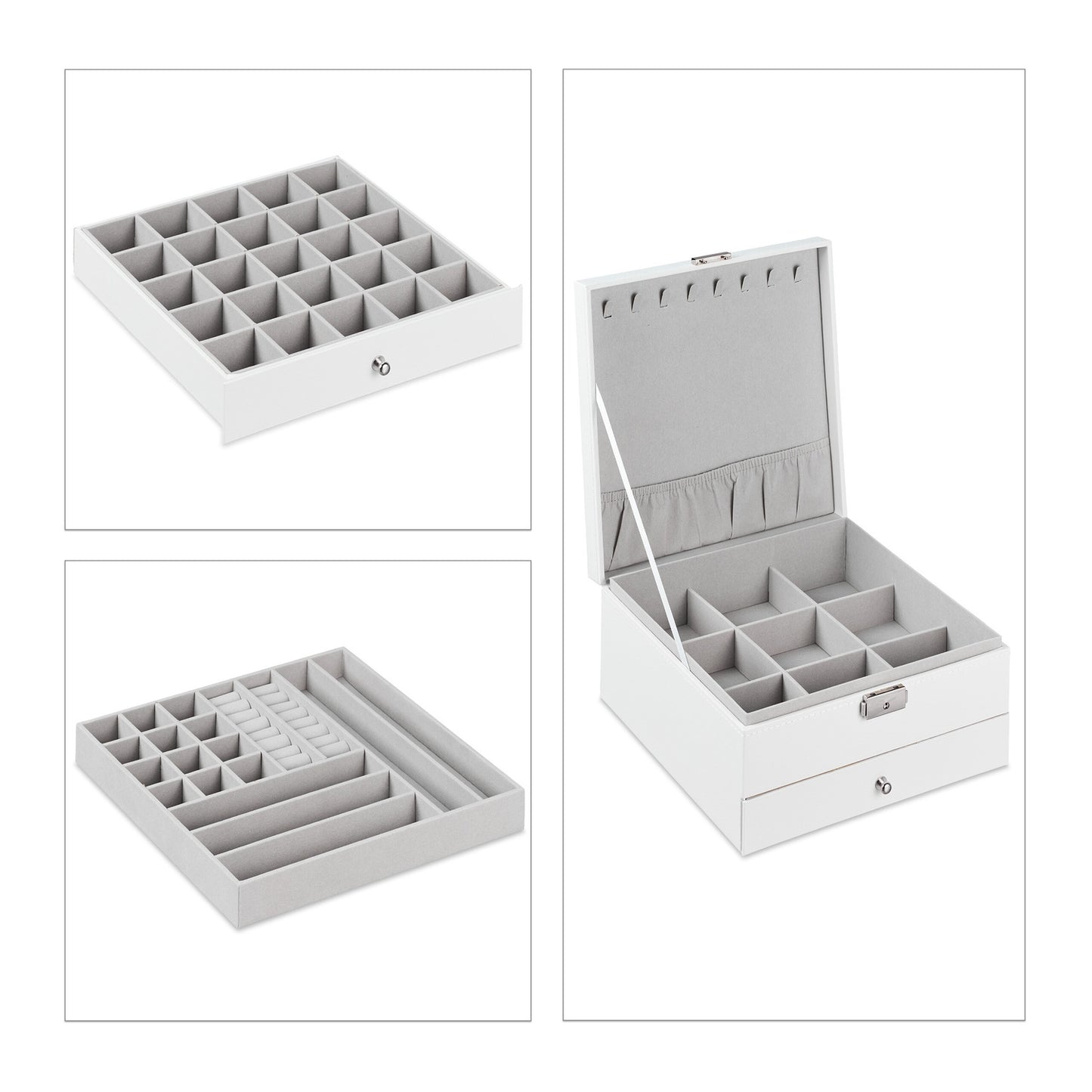 Jewelry storage with 3 levels