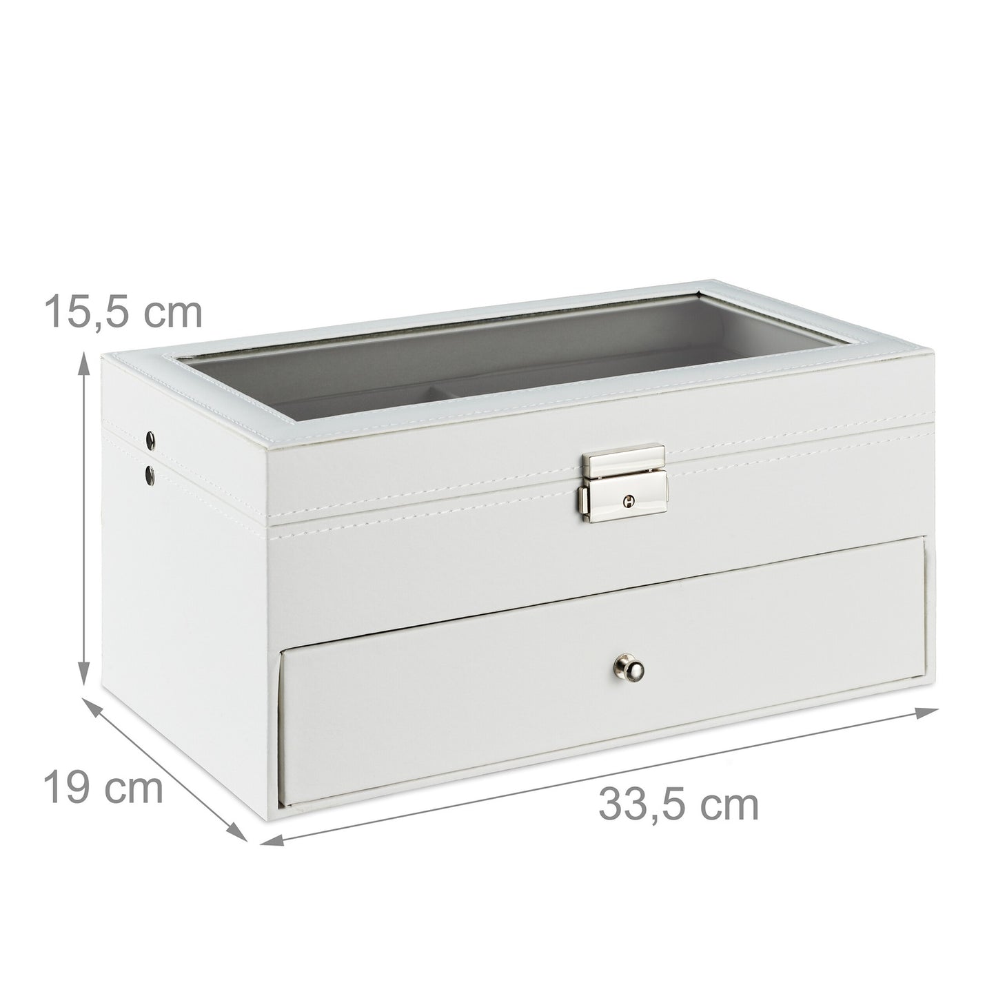 Jewelry storage with drawer