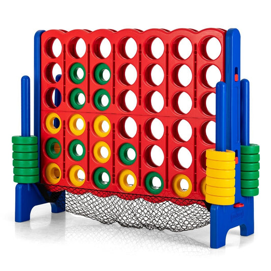 Jumbo 4-in-a-row set 119 cm large four-in-a-row game for children blue