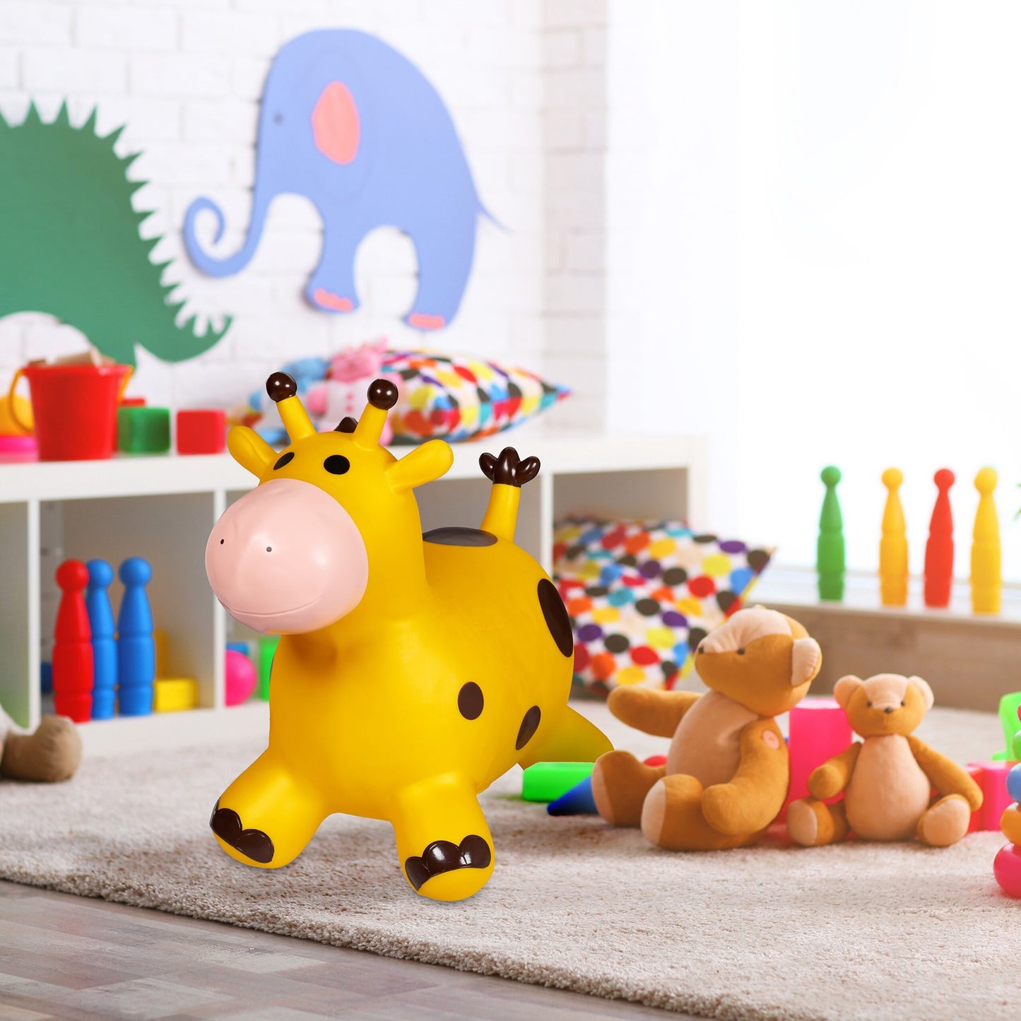 Jumping animal giraffe