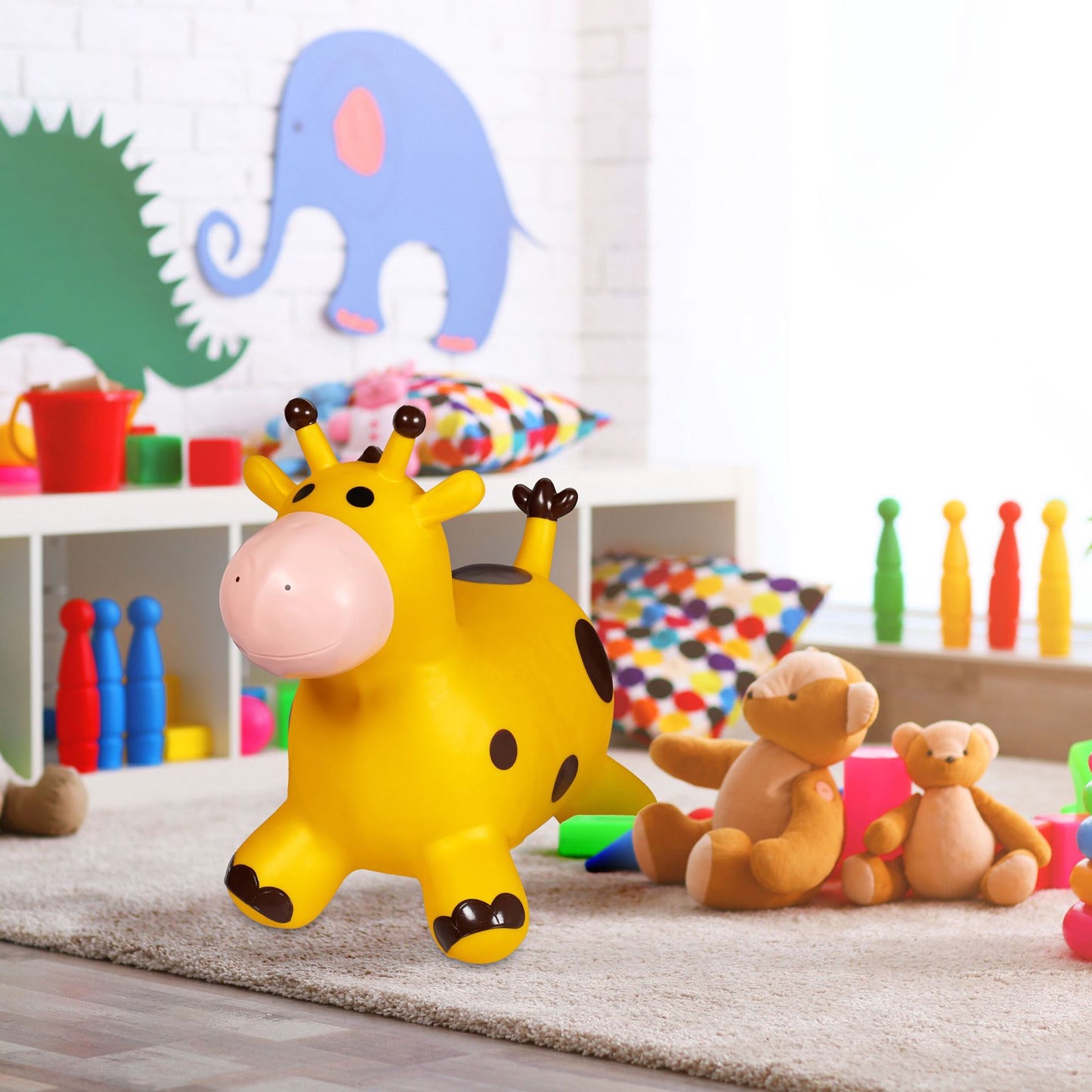 Jumping animal giraffe