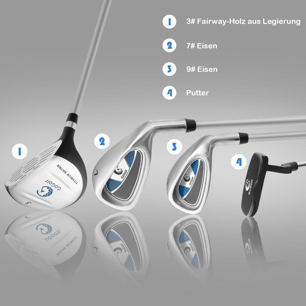 Junior Golf Club Set, 5-Piece with Bag for Ages 8-10