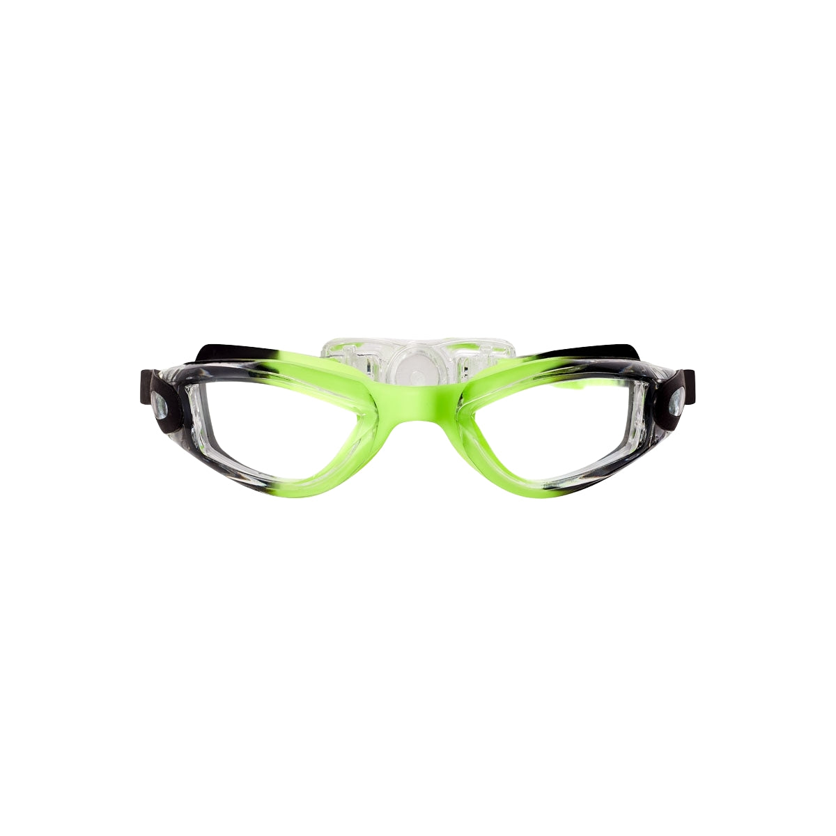 Junior Swimming Goggles, Black/Green, Anti-Fog Lens