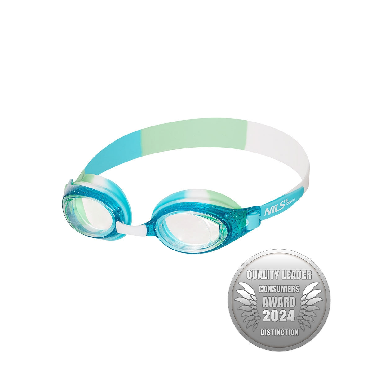 Junior Swimming Goggles, Blue, Anti-Fog, UV Protection