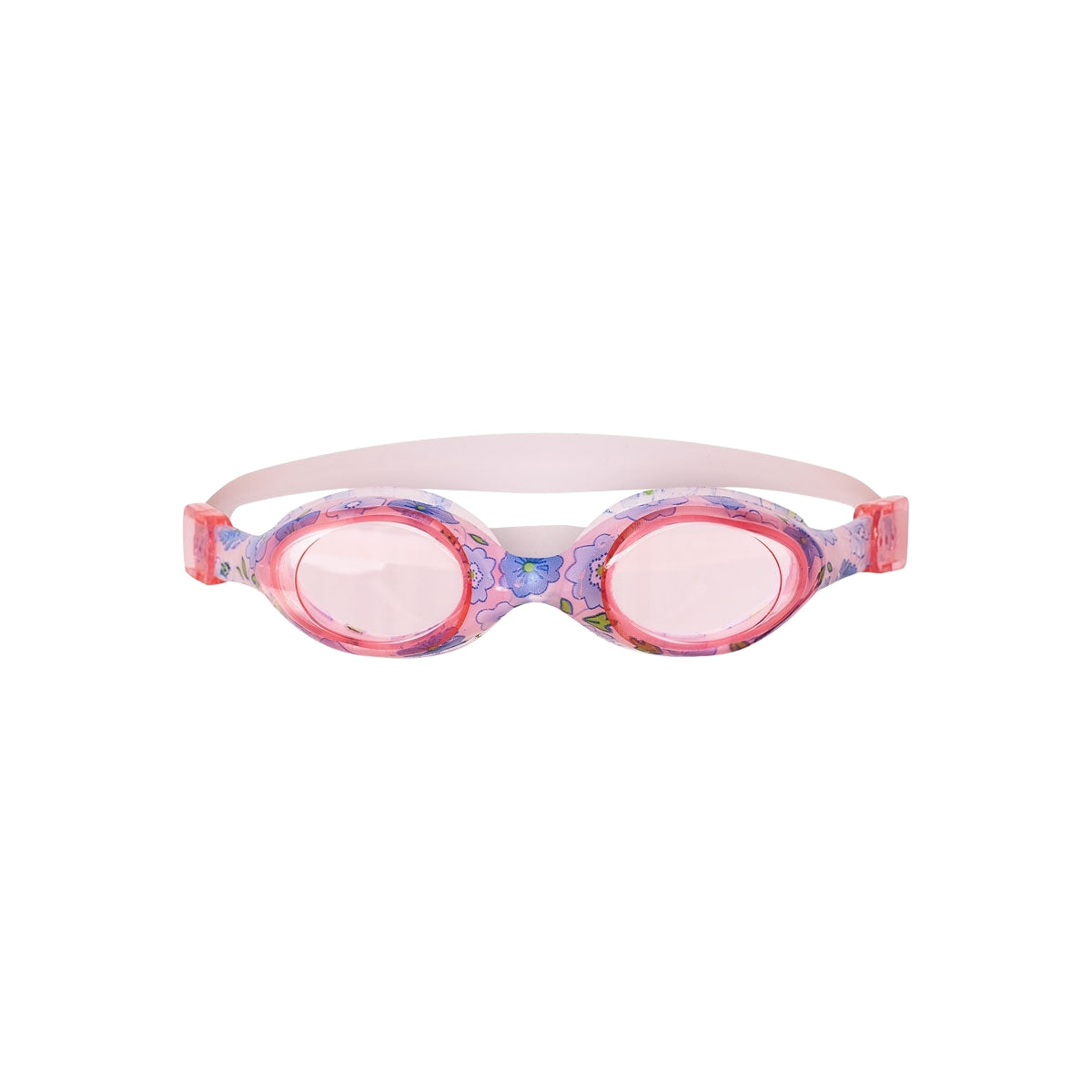 Junior Swimming Goggles, Pink Flowers Design