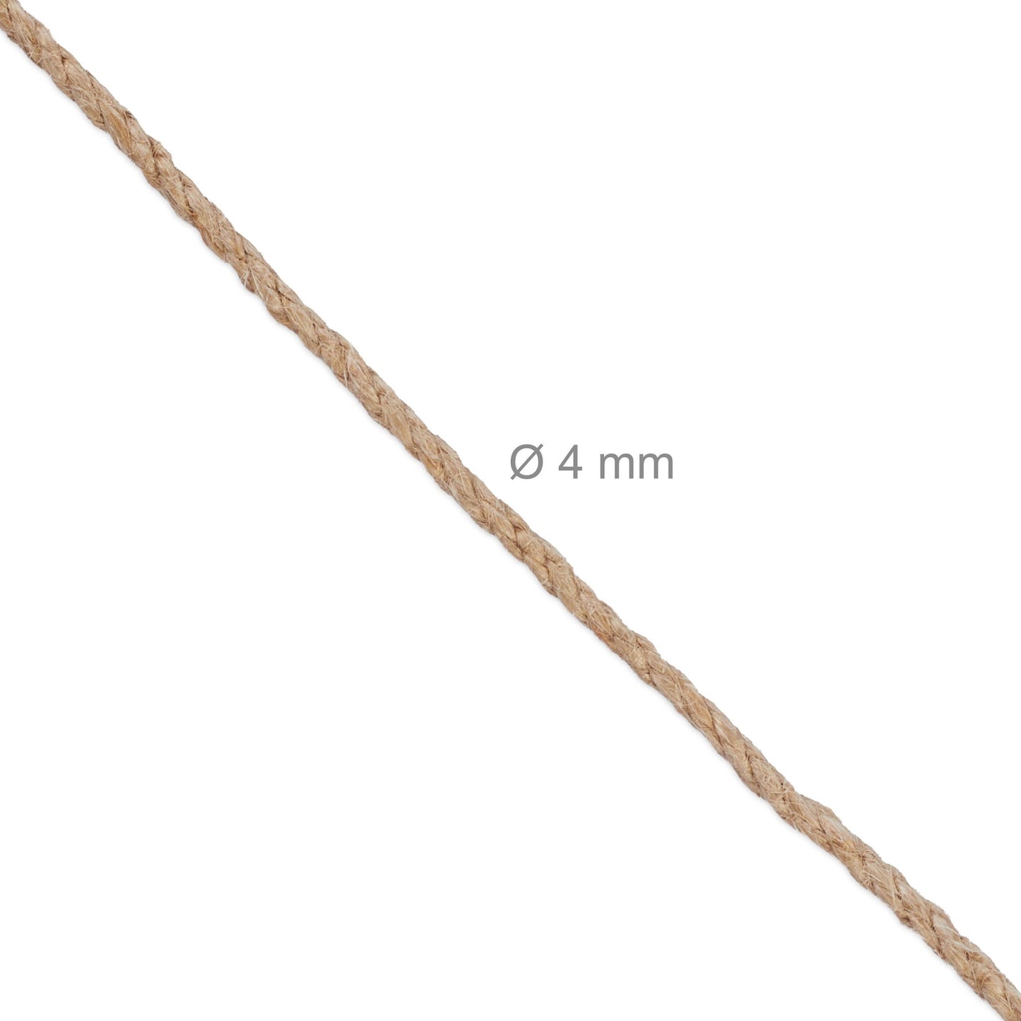Jute cable 4 mm x 100 m set of 2