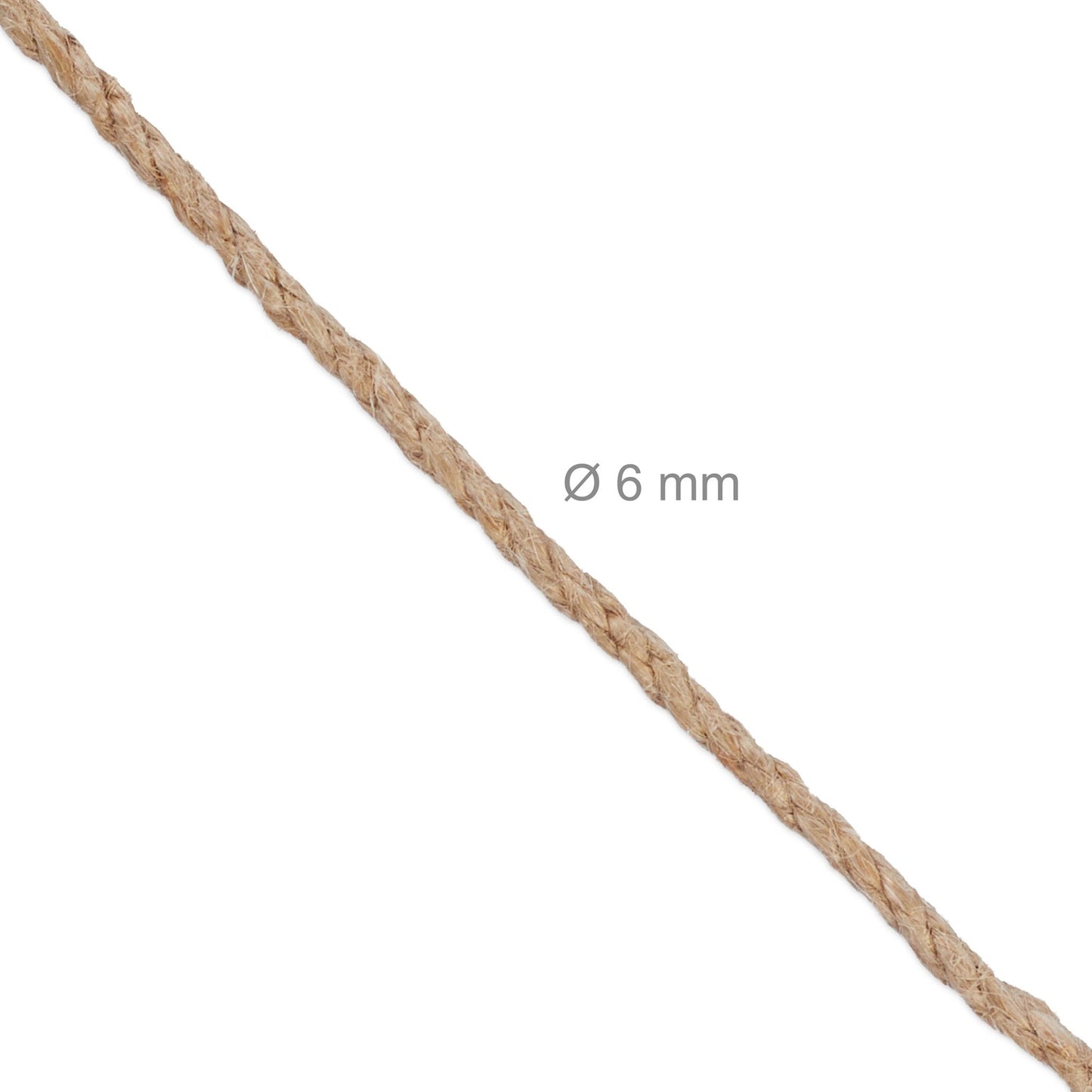 Jute cable 6 mm x 50 m set of 2
