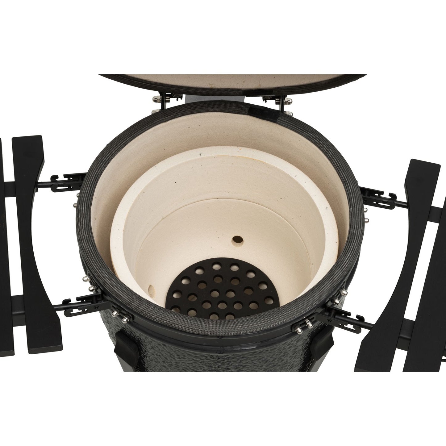 Kamado Ceramic Charcoal Grill, 18", Stainless Steel Grate