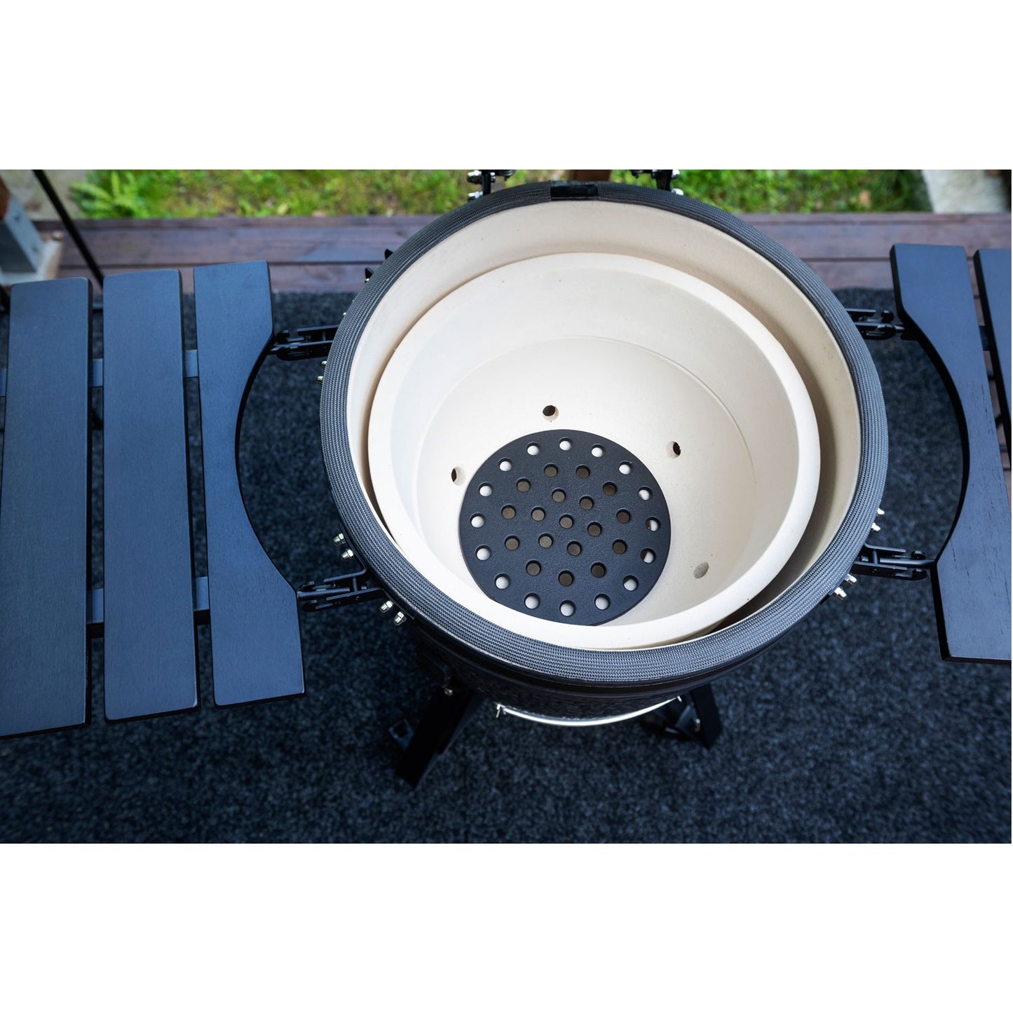Kamado Ceramic Charcoal Grill, 47 cm Stainless Steel Grate