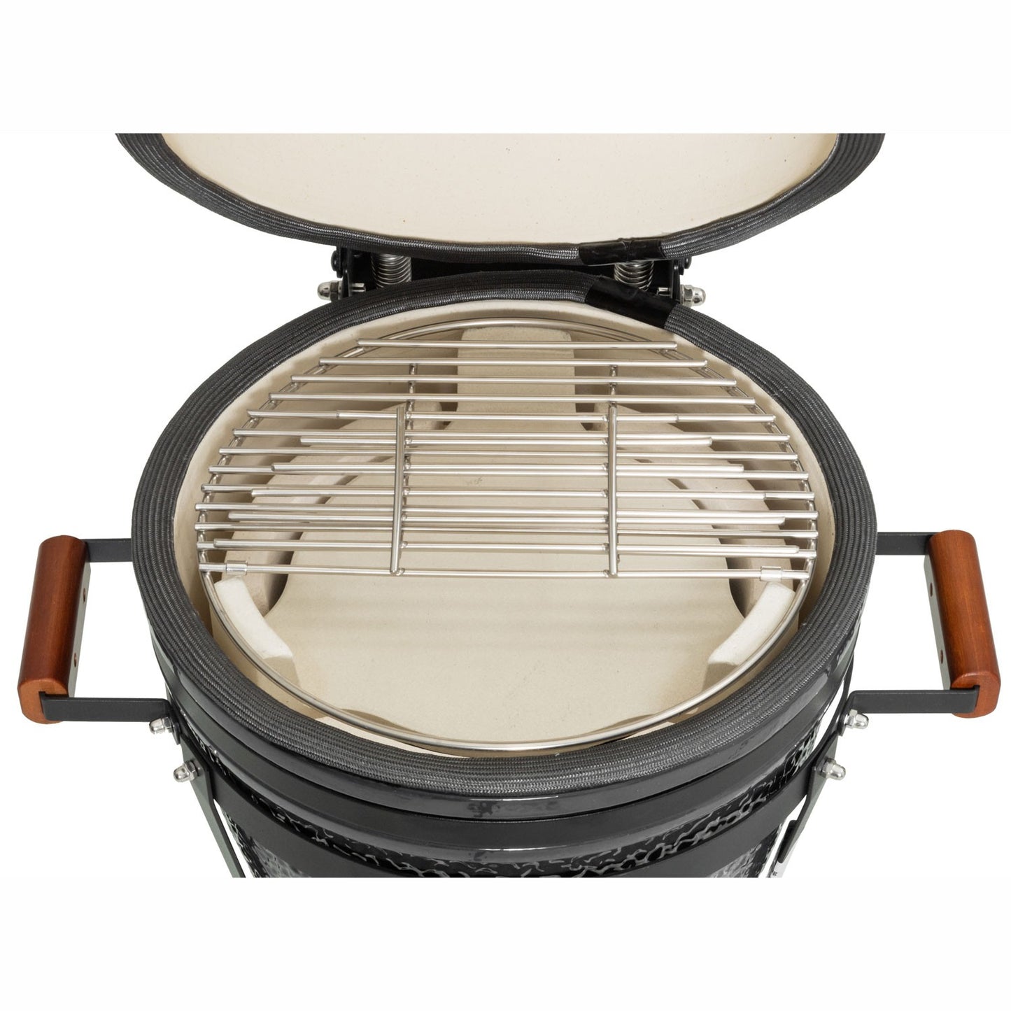 Kamado Charcoal Grill, Ceramic, 16-Inch, Stainless Steel Grate