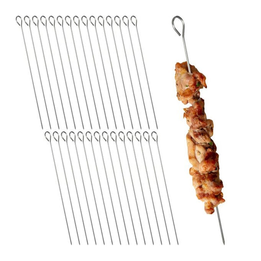 Kebab skewers in stainless steel, 30-pack