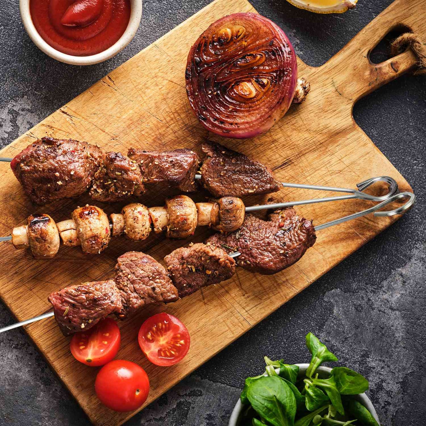 Kebab skewers in stainless steel, 30-pack