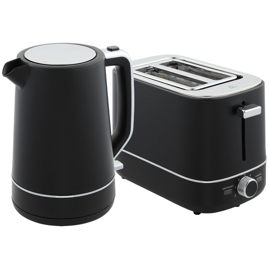 Kettle and Toaster Set - 2200W, 1.7L, 6 Levels Browning, Black