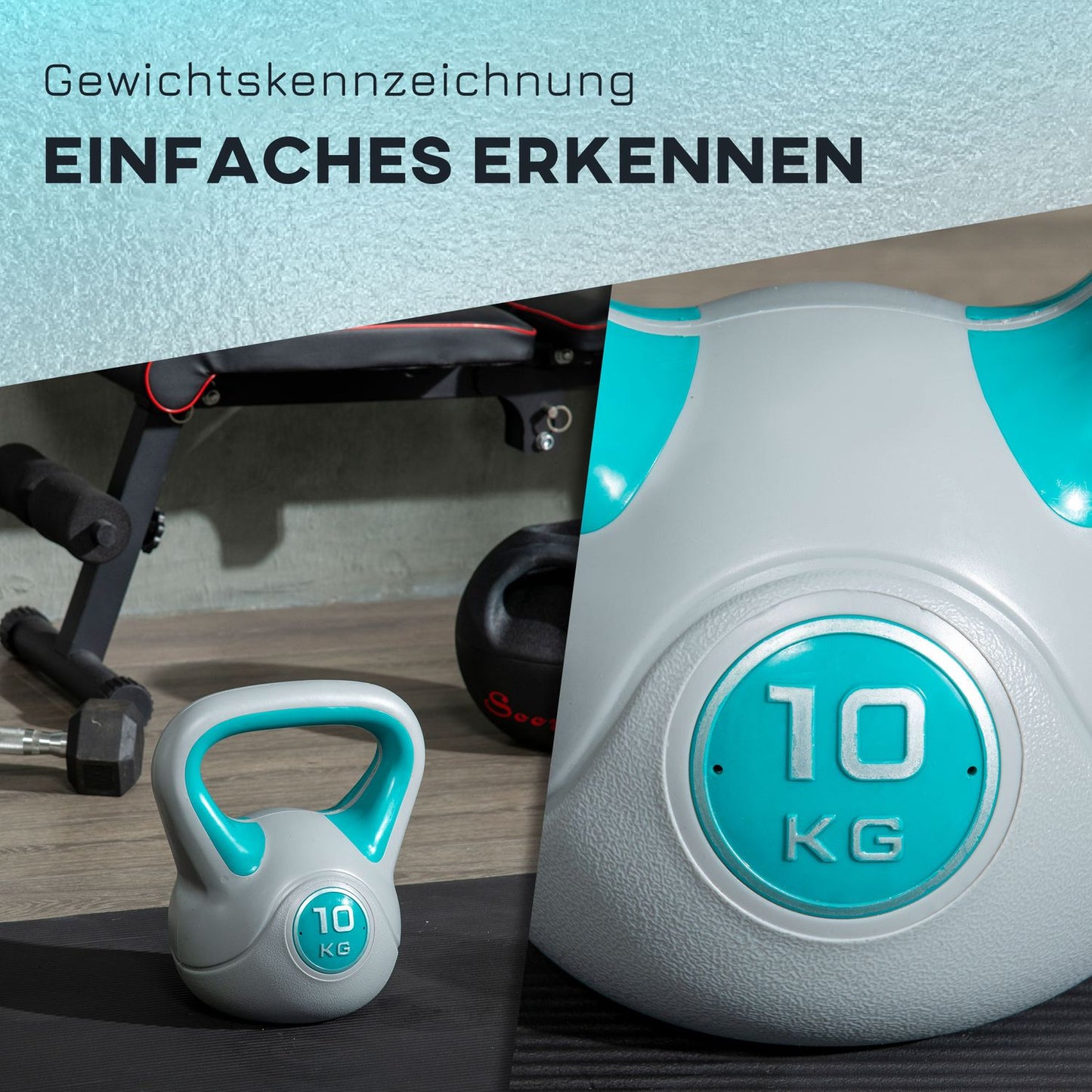 10 kg floor-friendly kettlebell - strength and conditioning