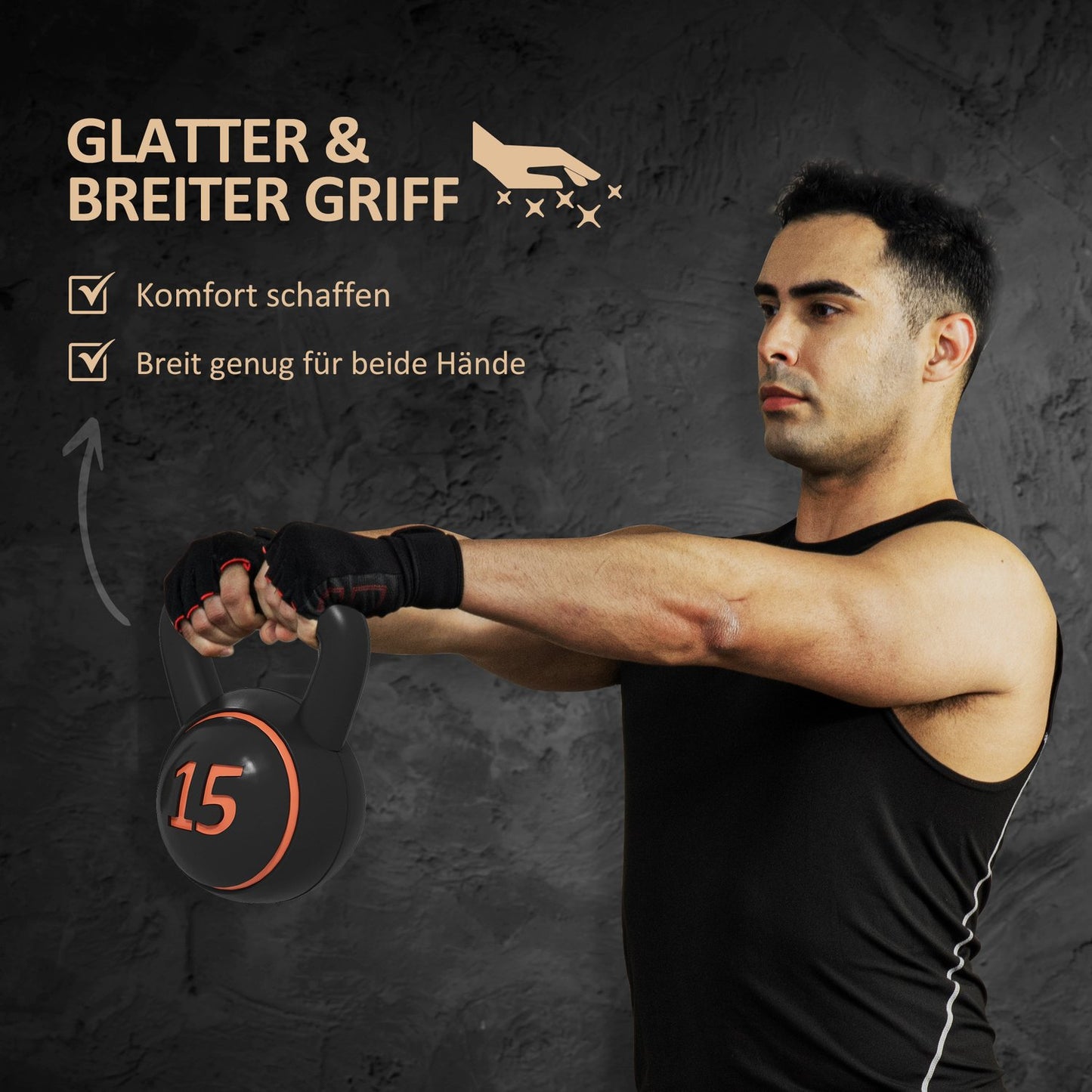 Kettlebell set, 2.2-6.8 kg, strength training weights