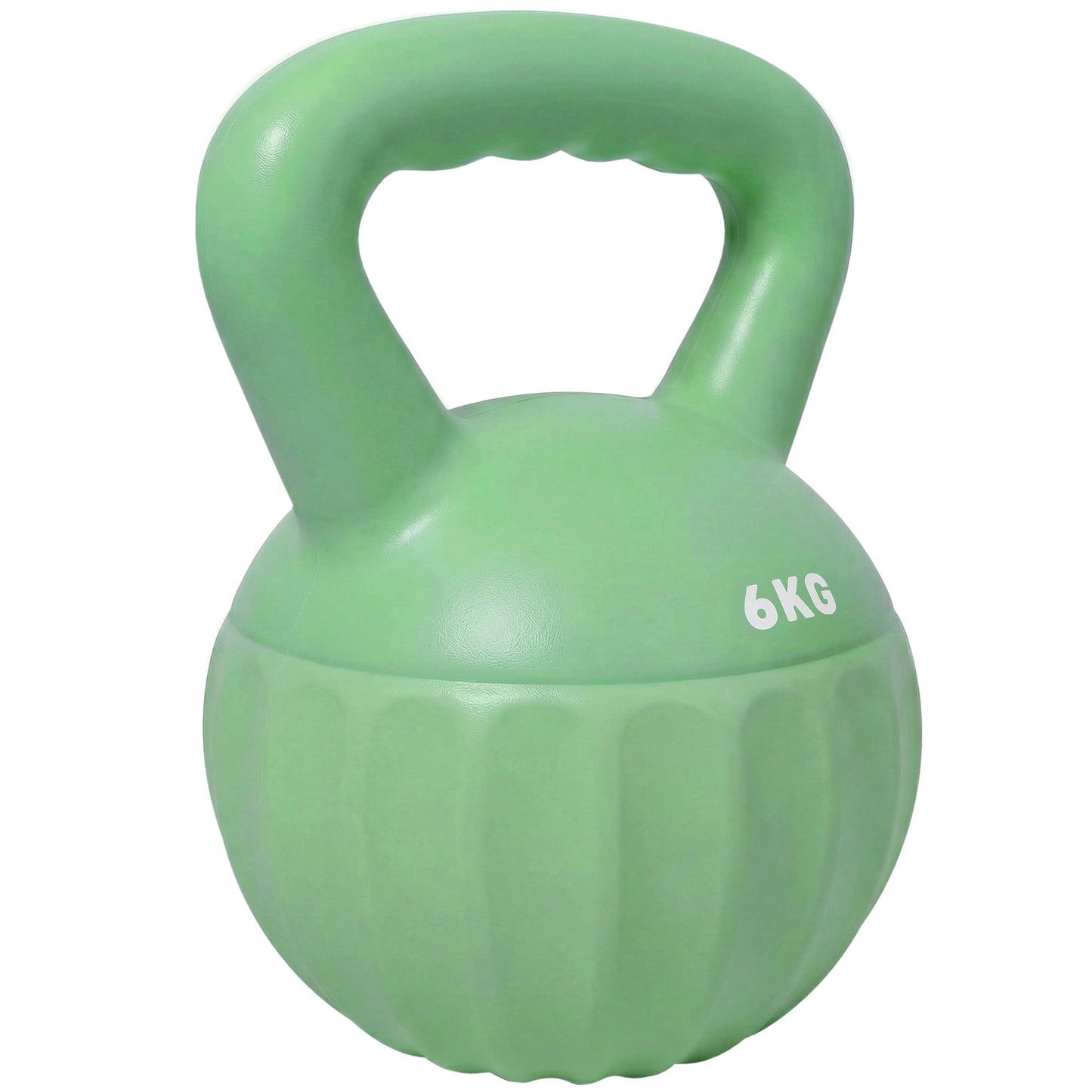 Kettlebell 6kg Sand-Filled, Non-Slip Grip, Green