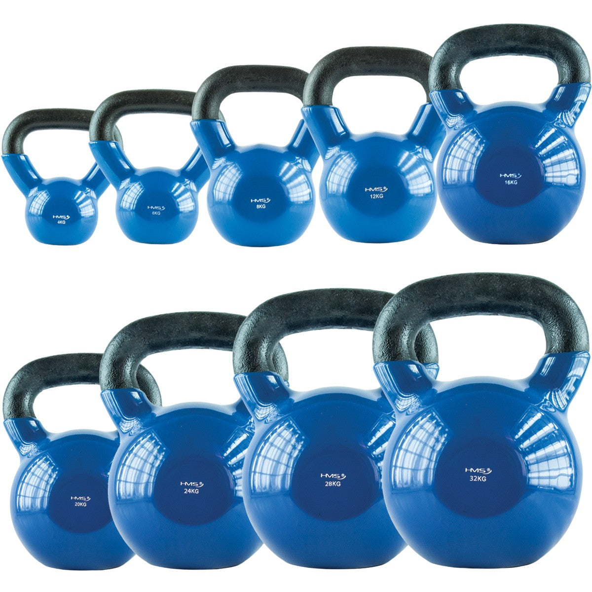Kettlebell, Cast Iron, 4 kg, Blue