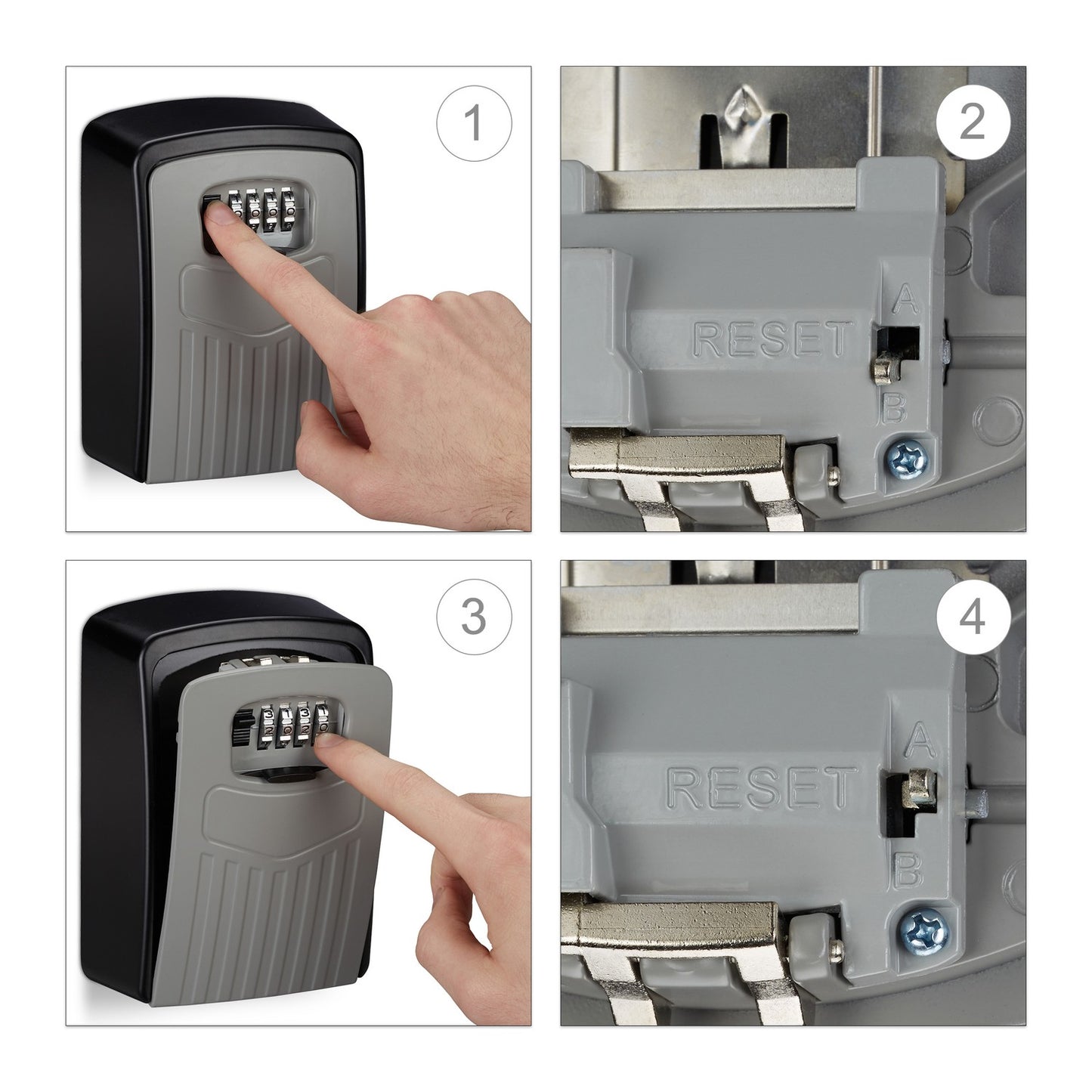 Key cabinet with four-digit code lock
