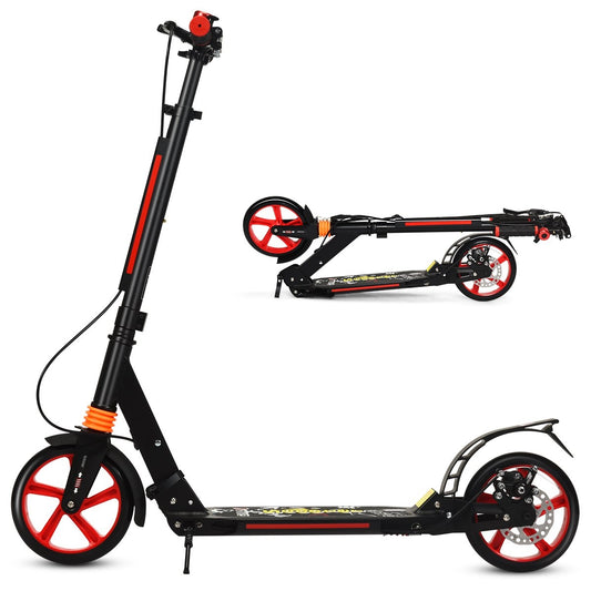 Kickscooter city scooter carrying strap scooter height adjustable kick scooter black