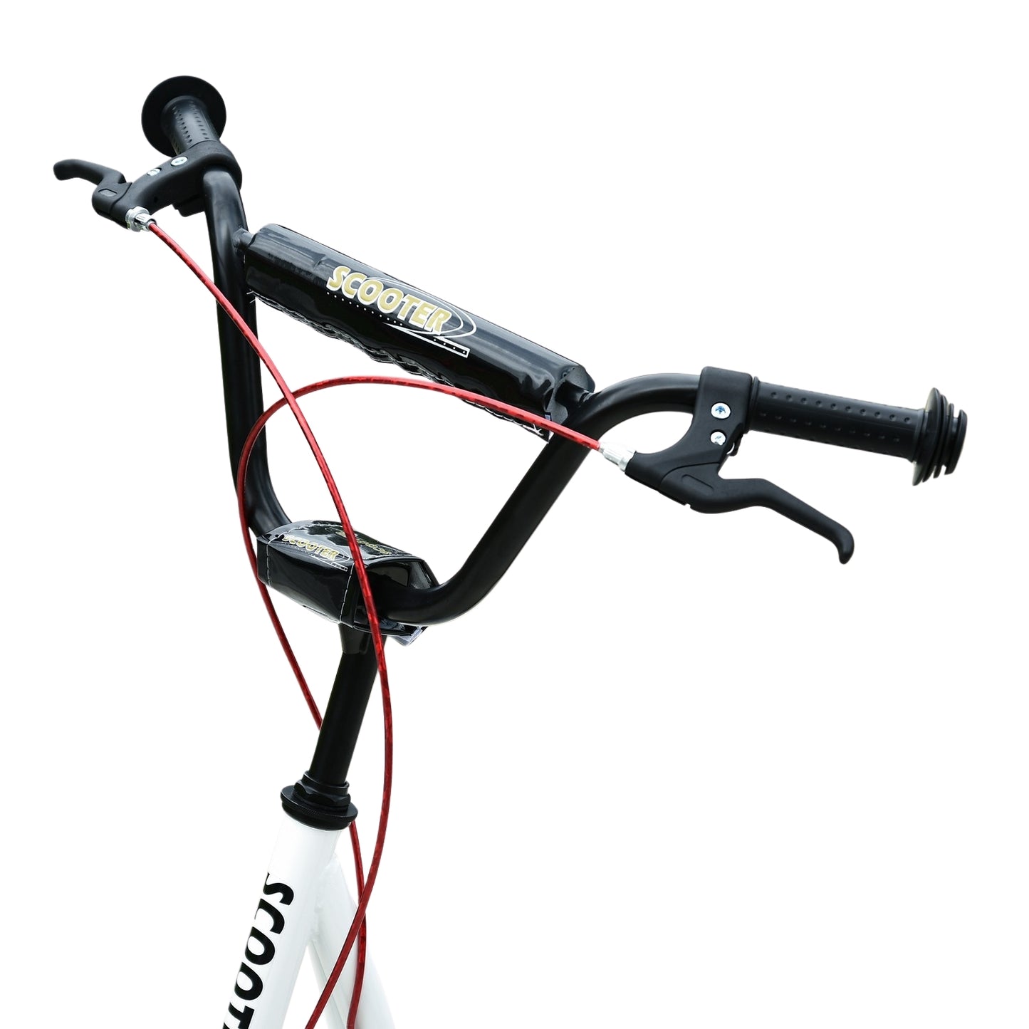 Kick scooter for children with handbrake and pneumatic tires