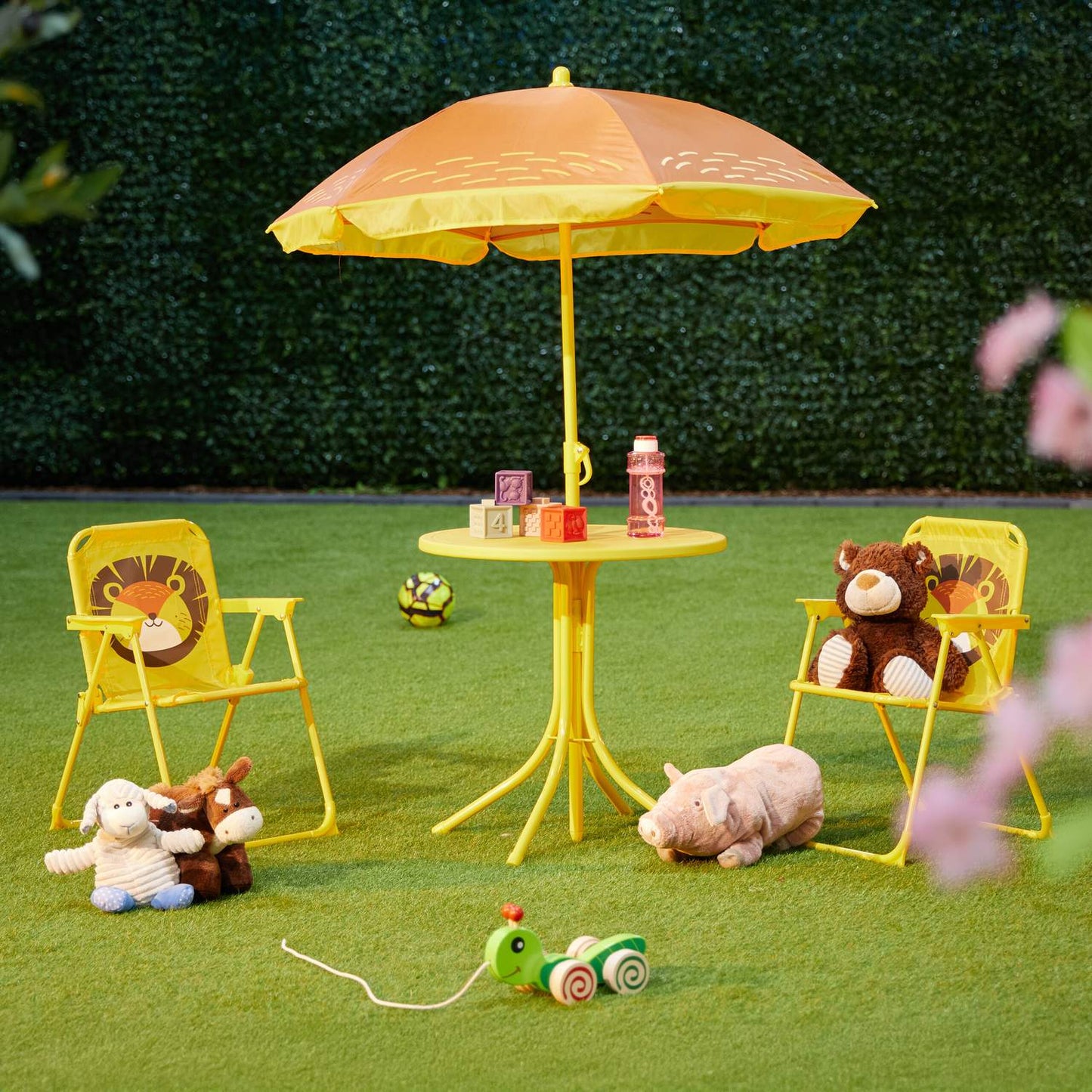 Kids' 4-Piece Camping Furniture Set with Parasol