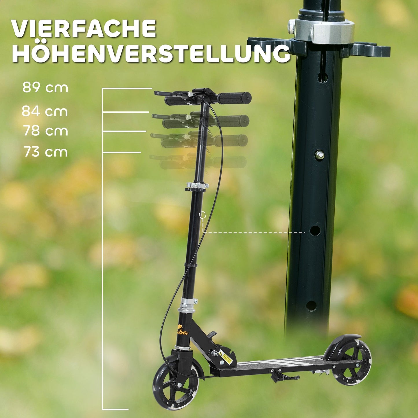 Kids' Adjustable Scooter, Ages 3-8, 50kg Capacity