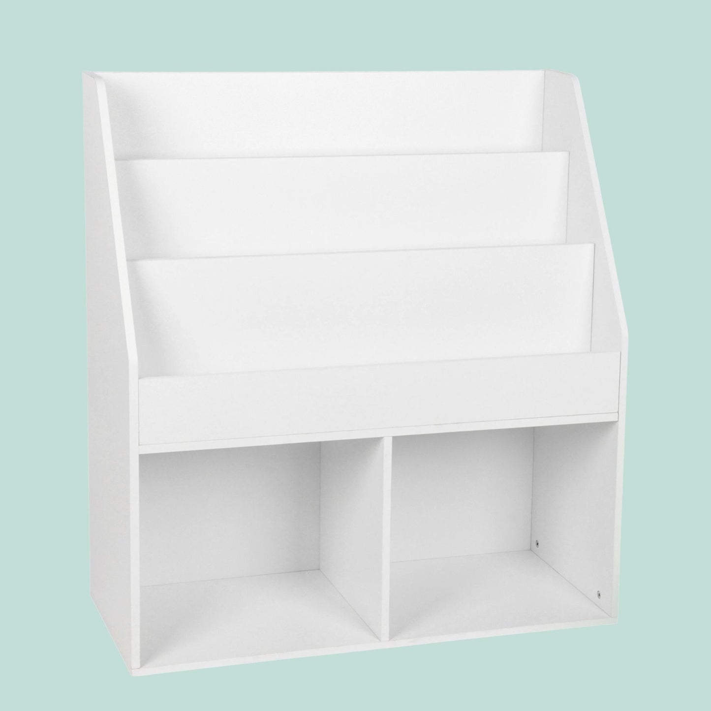 Kids' Bookshelf with Fabric Boxes and Shelves