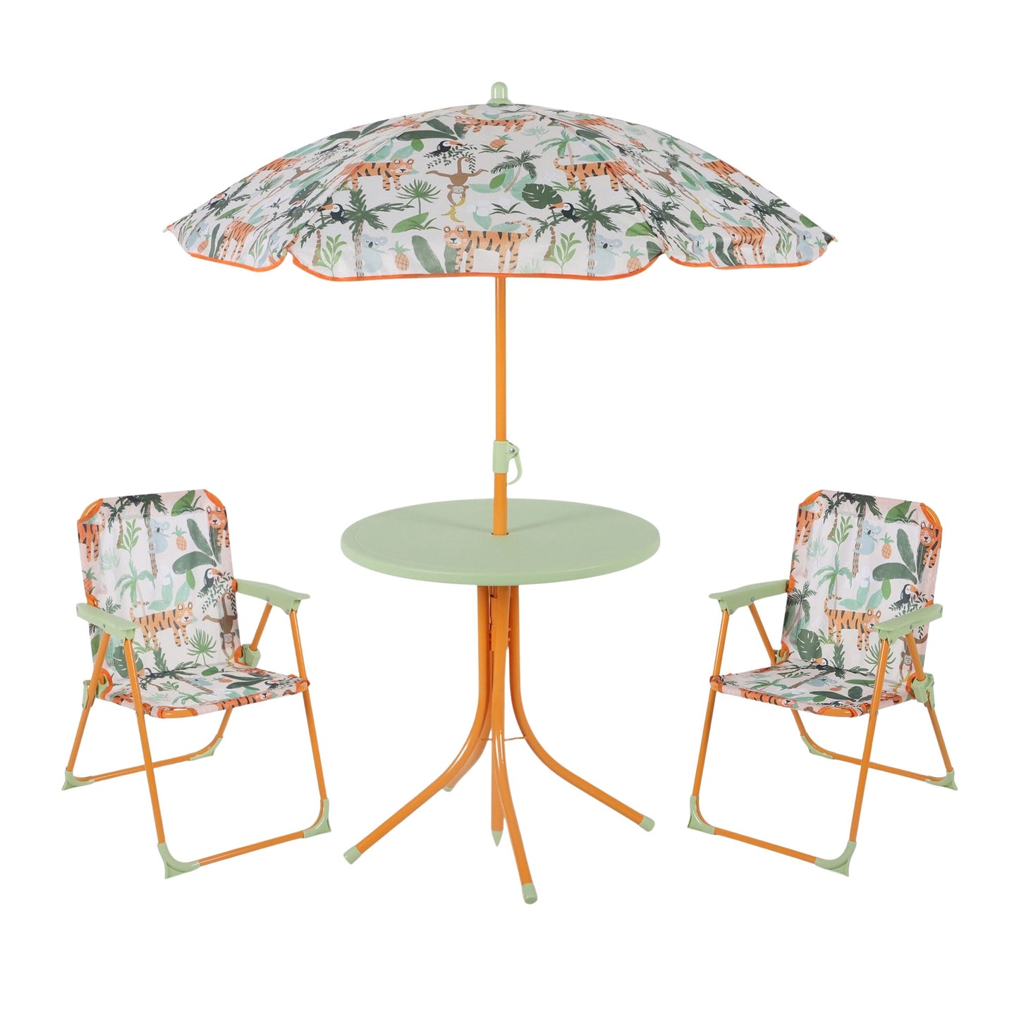 Kids' Camping Furniture Set with Adjustable Parasol