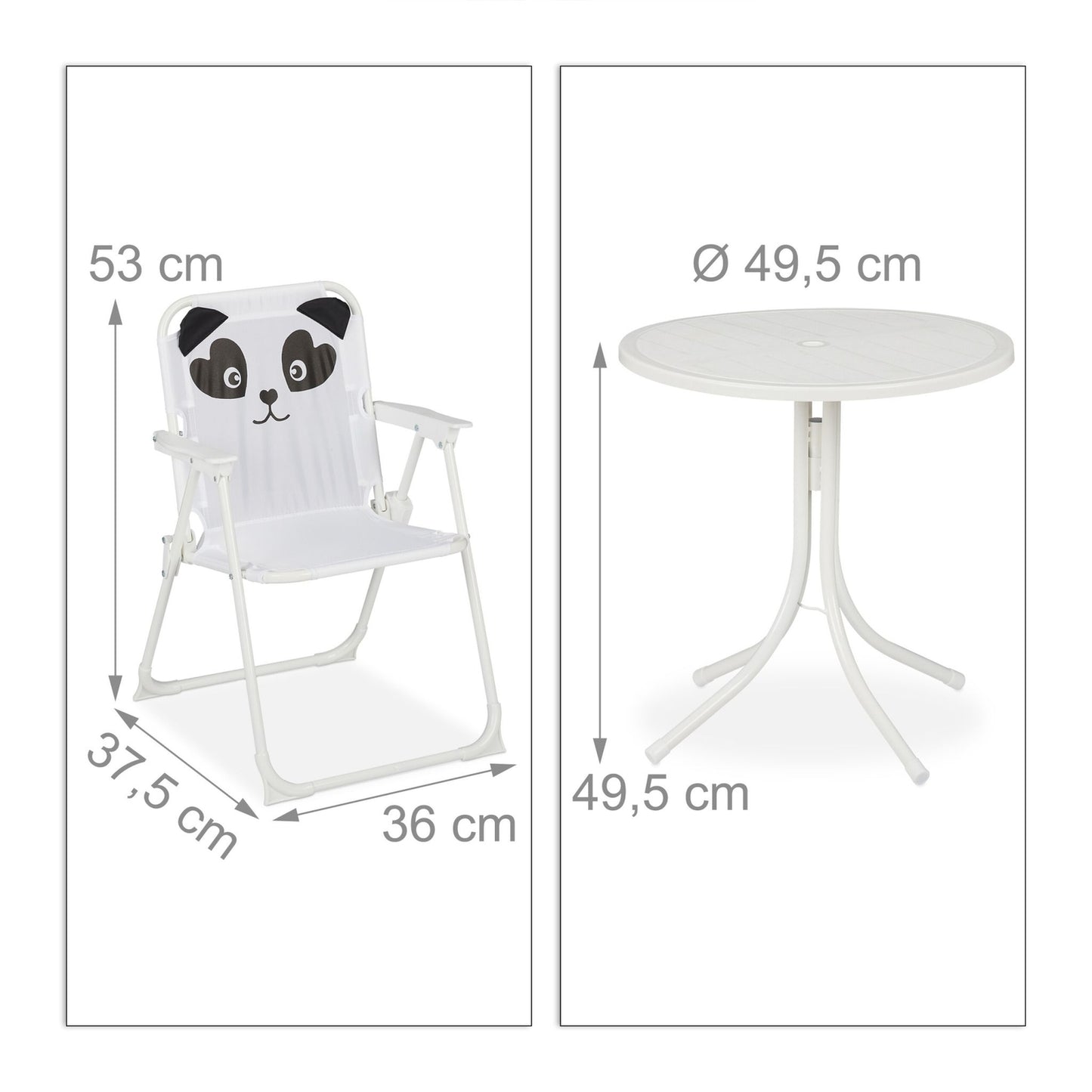 Kids' Camping Set with Adjustable Parasol – 4 Pieces