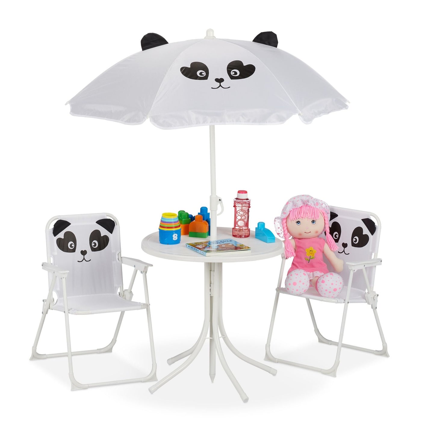 Kids' Camping Set with Adjustable Parasol – 4 Pieces