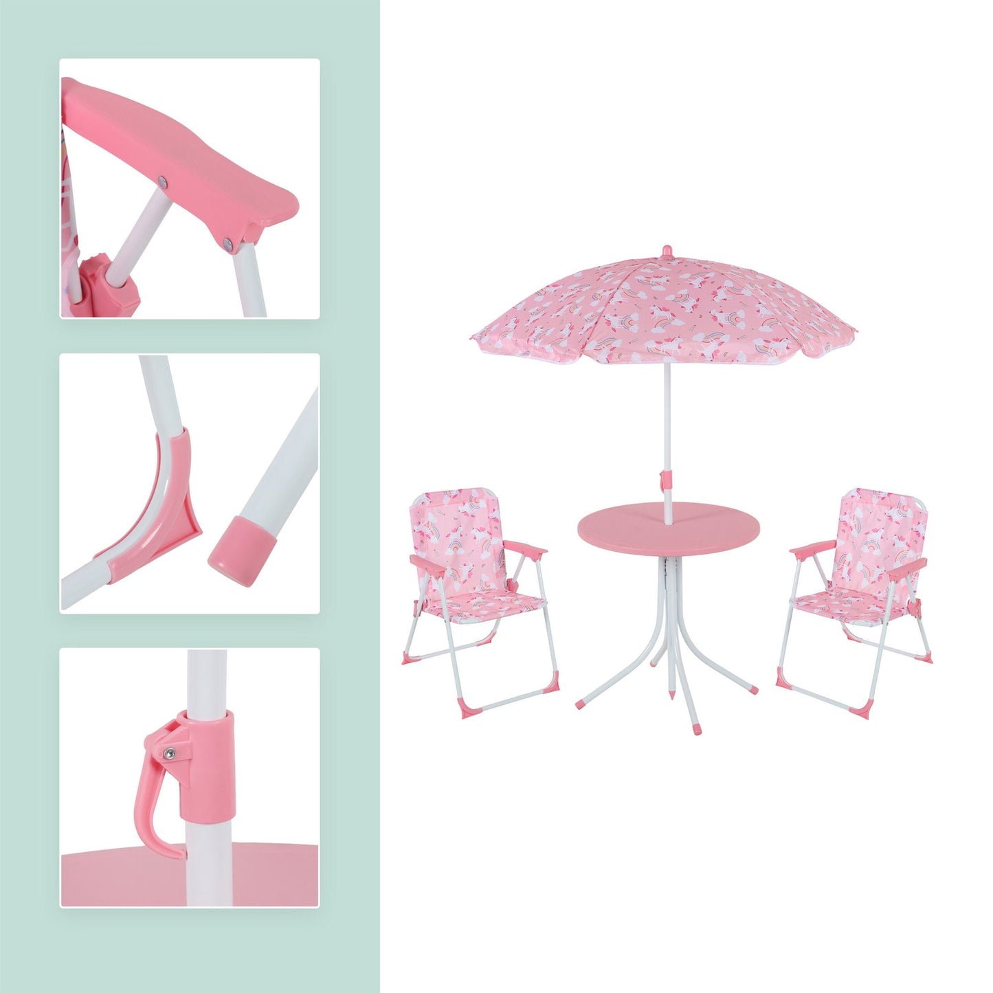 Kids' Camping Set with Adjustable Parasol