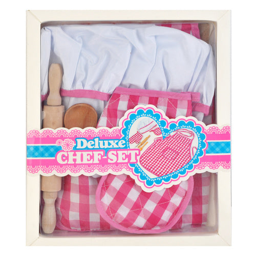 Kids' Chef Set - Apron, Hat, Glove, Rolling Pin, 7-Piece