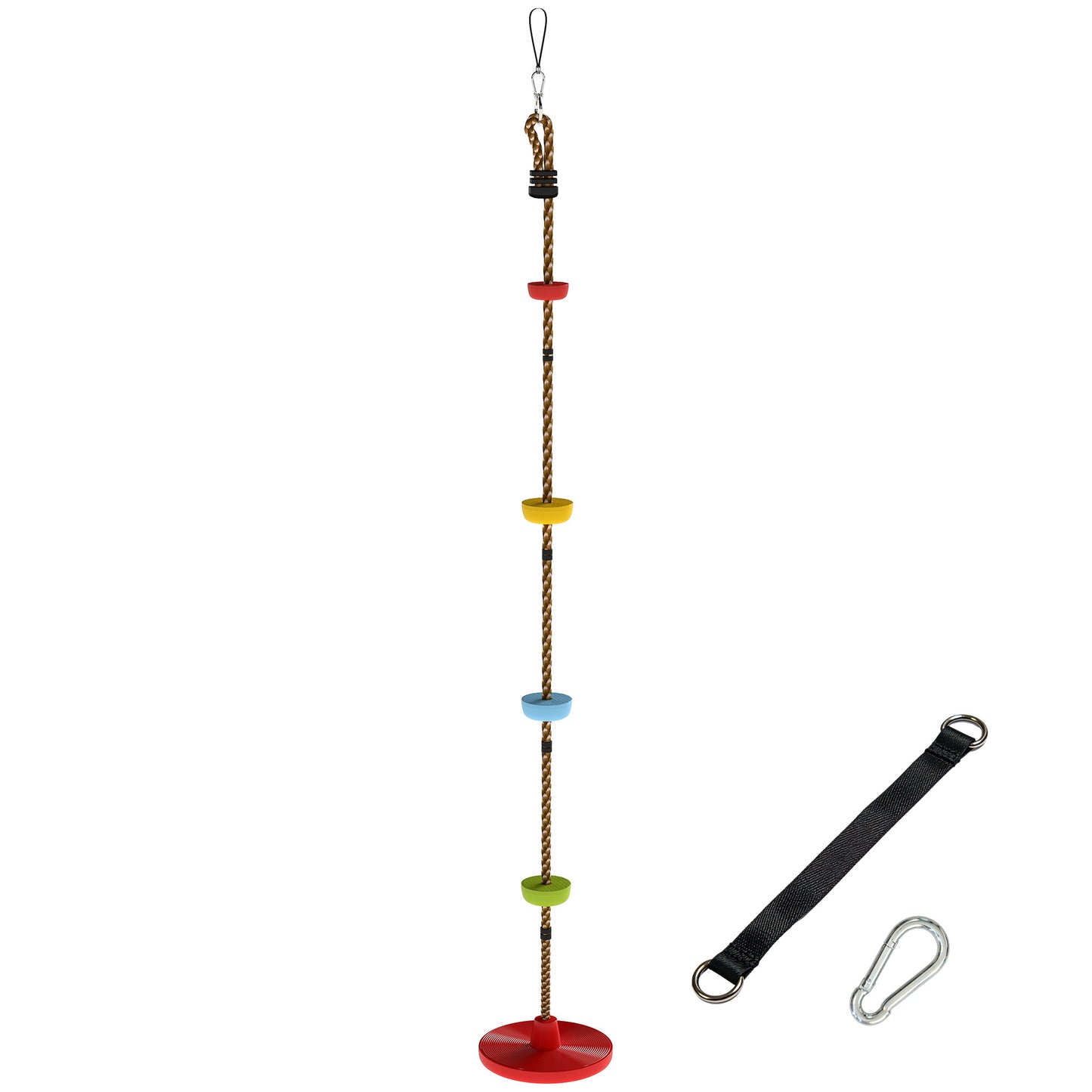 Kids Climbing Rope Set with Swing and Foot Holds