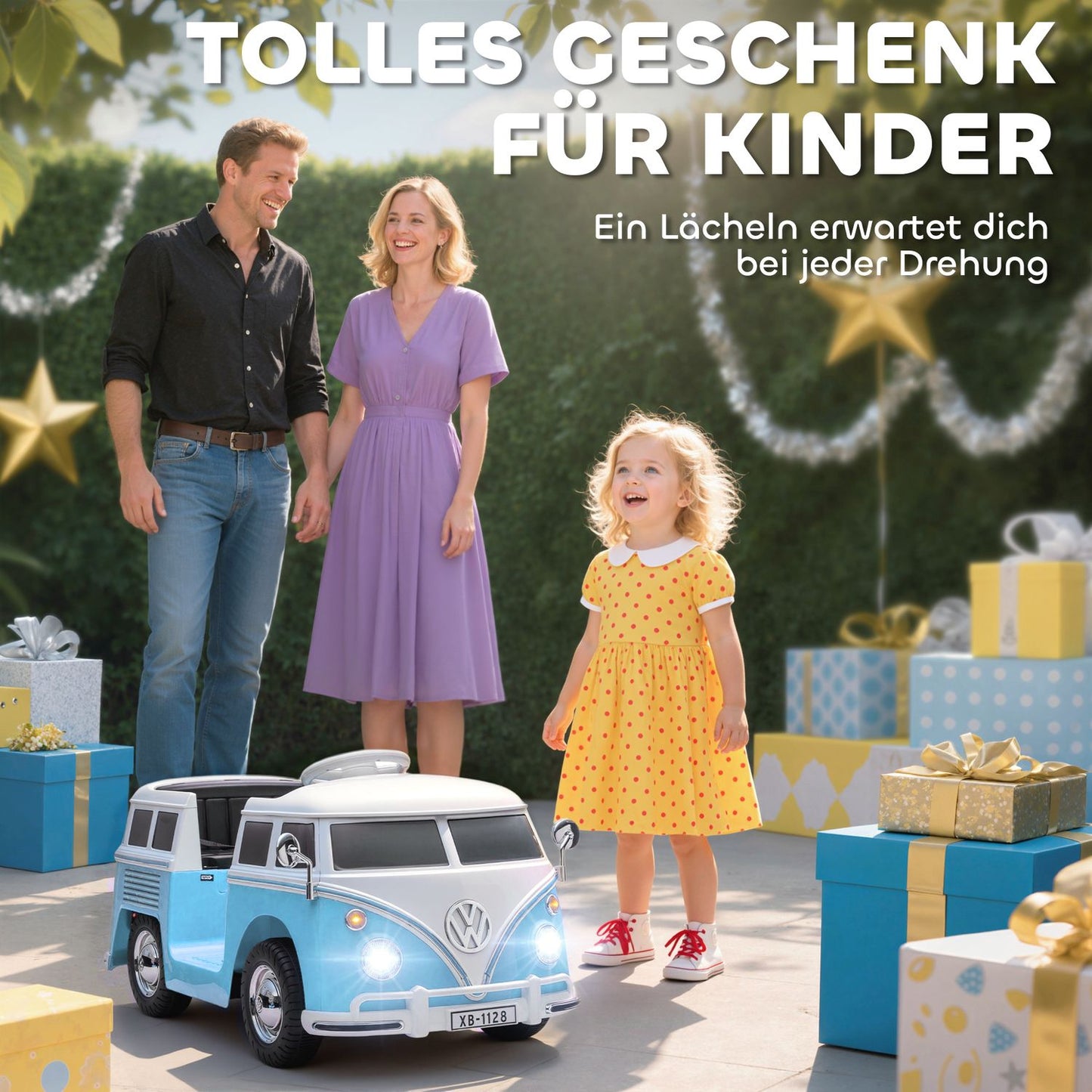 Kids Electric Car, 12V, Dual Motor, MP3, Blue, 89x49x41.5 cm