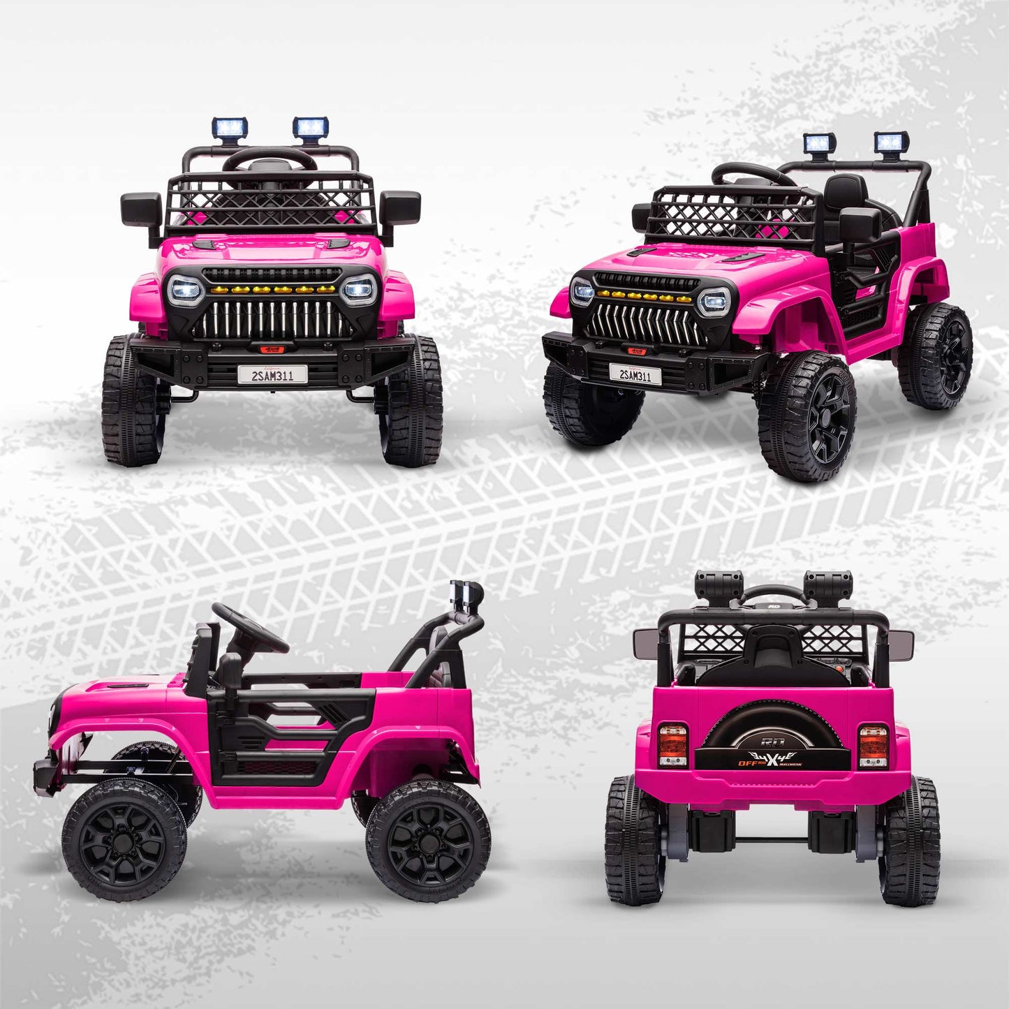 Kids Electric Car 12V with Remote, Pink, Ages 3-8
