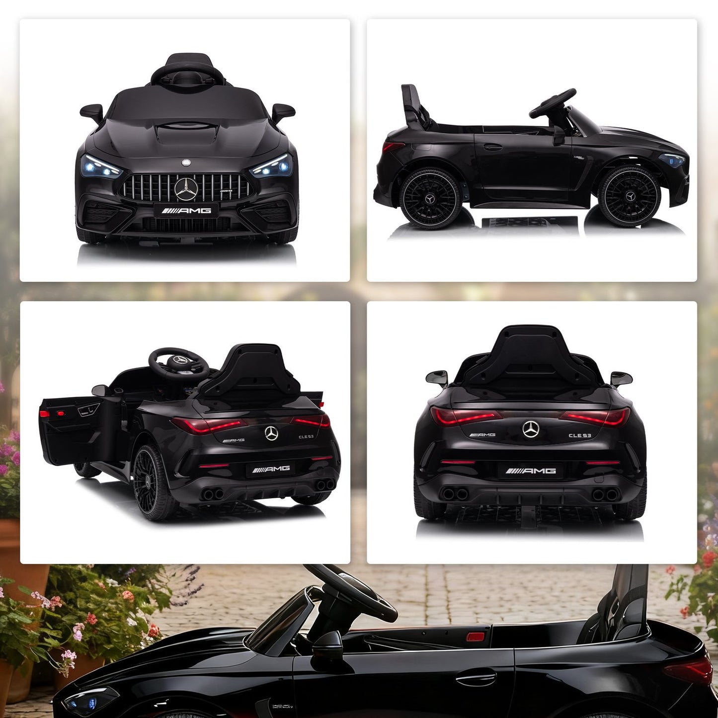 Kids Electric Car, Mercedes Design, 12V, Remote, Black