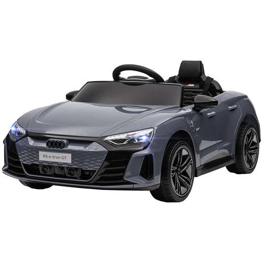 Kids' Electric Car with Remote, Seatbelt, Music, Gray