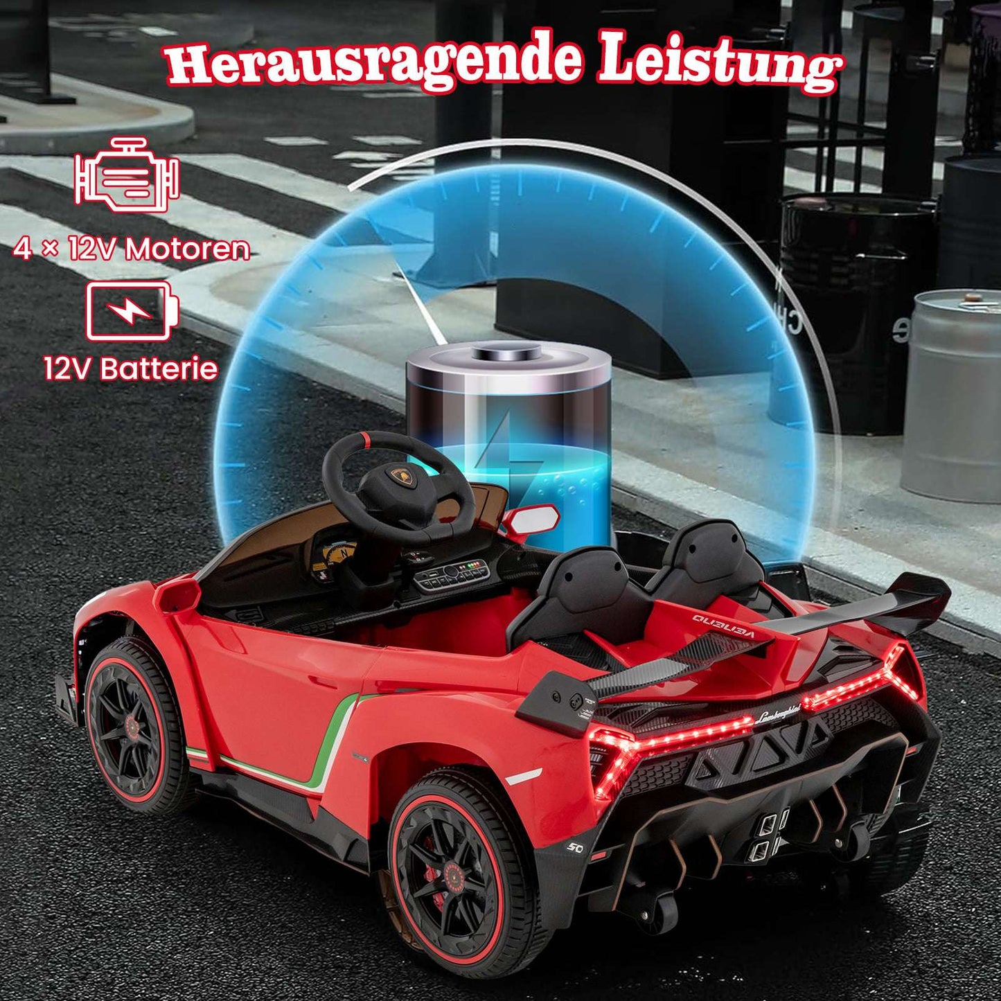 Kids Electric Lamborghini Car with Remote & LED Lights