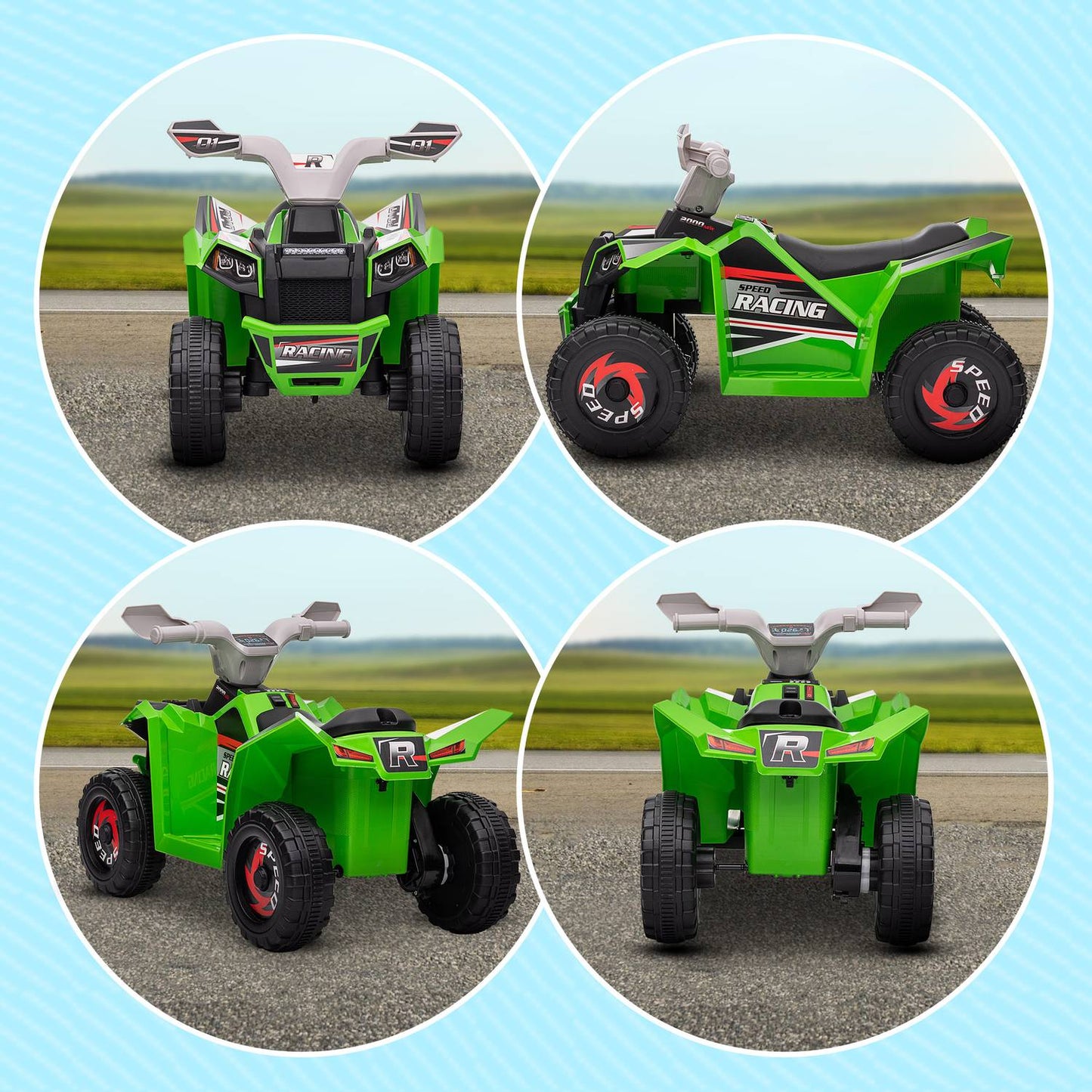 Kids Electric Quad Bike, 2.5 km/h, 50 Min Ride Time