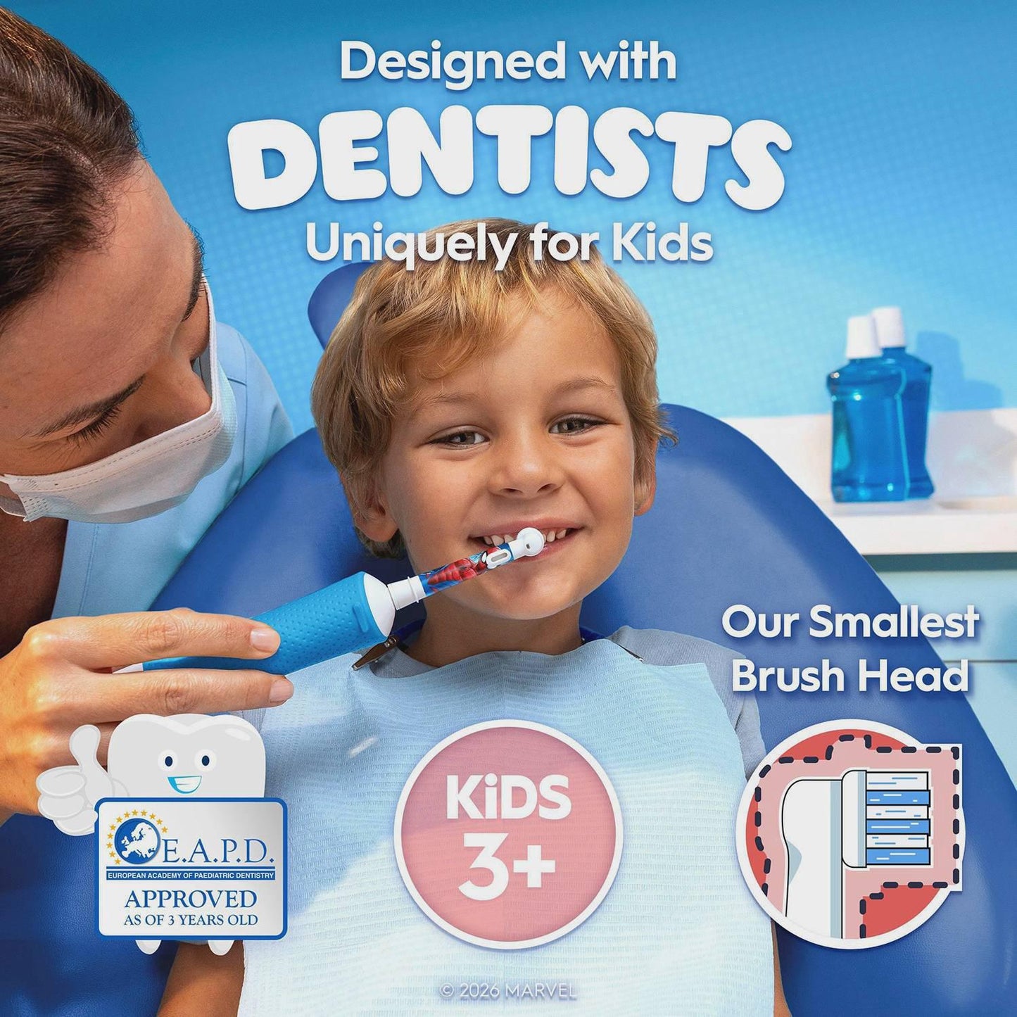 Kids Electric Toothbrush with Case – Spider-Man Theme