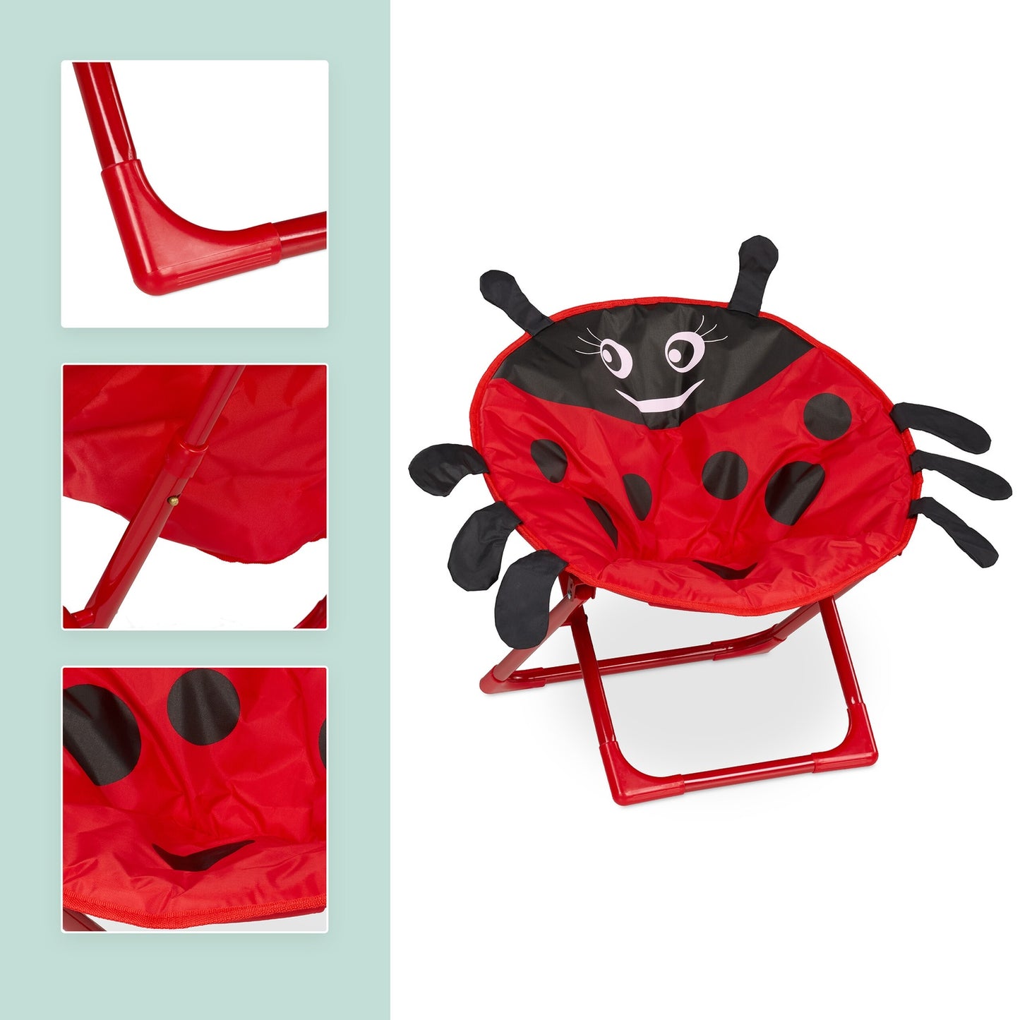 Kids' Foldable Moon Chair with Animal Design