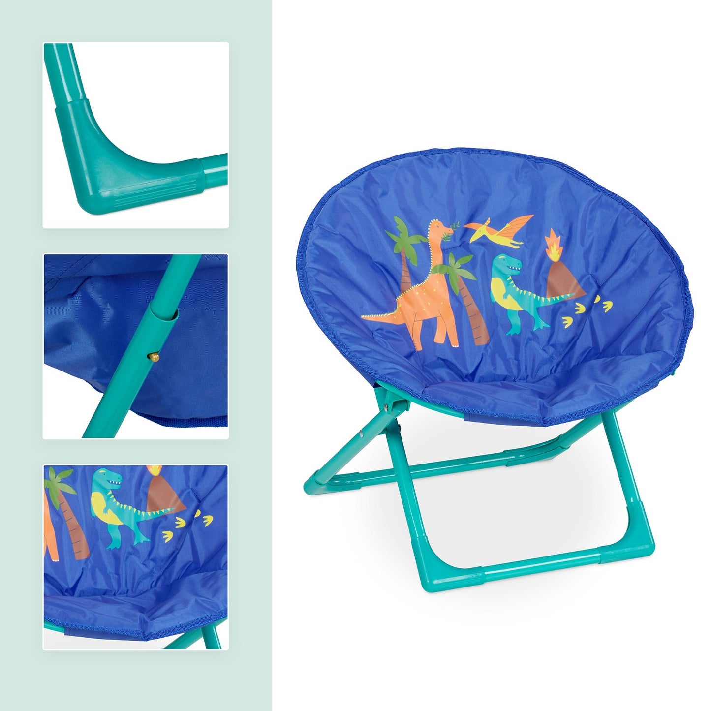 Kids Foldable Moon Chair with Animal Design