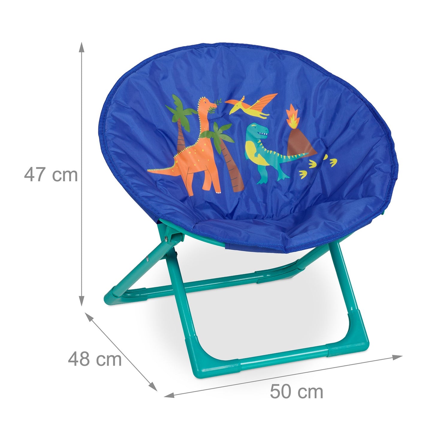 Kids Foldable Moon Chair with Animal Design