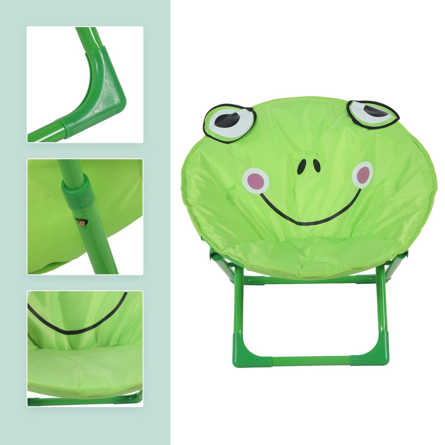 Kids Foldable Moon Chair with Animal Design