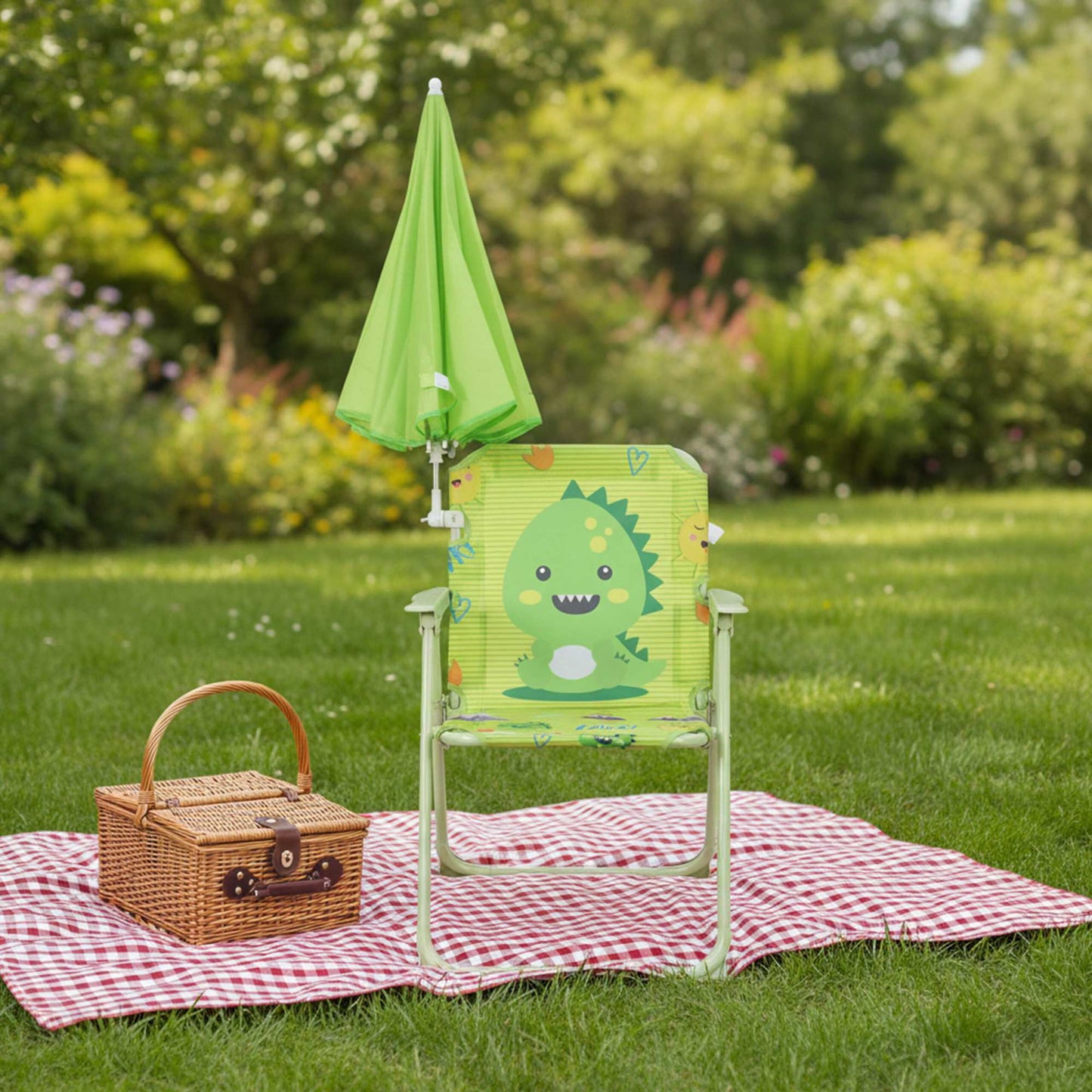 Kids' Folding Chair with Parasol – Lightweight, Portable
